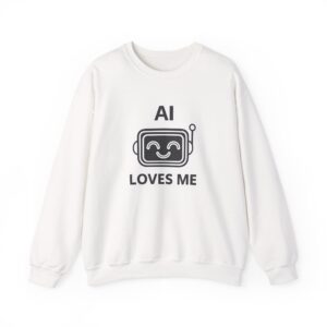 AI Loves Me Sweatshirt | Cute Robot Hoodie for ChatGPT Fans & Developers