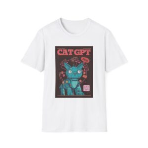 Robot Cat AI Tee | Funny Cyberpunk Cat Shirt for Tech Lovers
