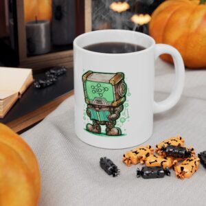 Neural Network Robot Coffee Mug — Funny AI Developer Gift for Machine Learning Engineers and Data Scientists