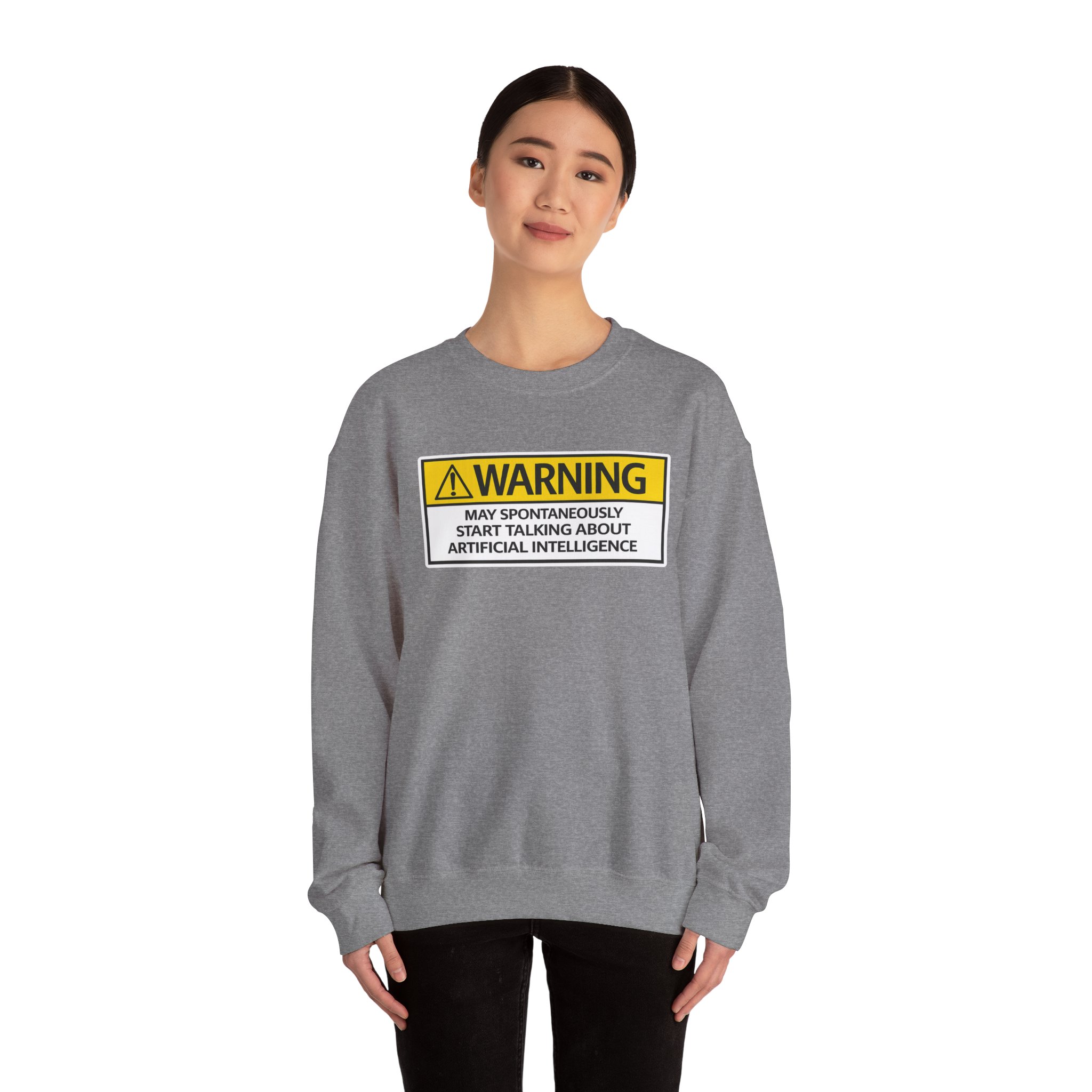 Warning May Talk About AI Sweatshirt | Funny Artificial Intelligence Hoodie - Image 53