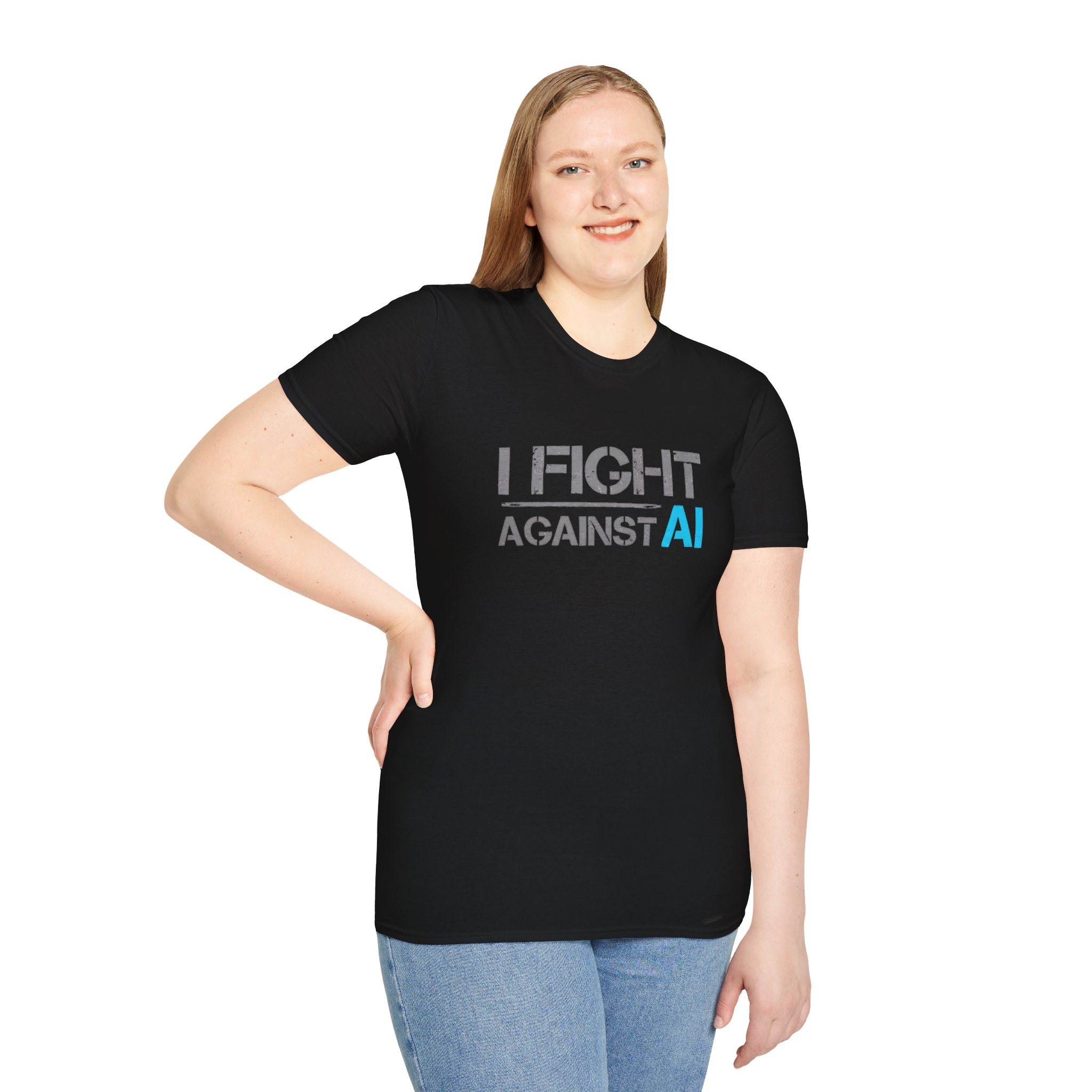 I Fight Against AI – Anti-AI Resistance Graphic T-Shirt for Creatives - Image 35