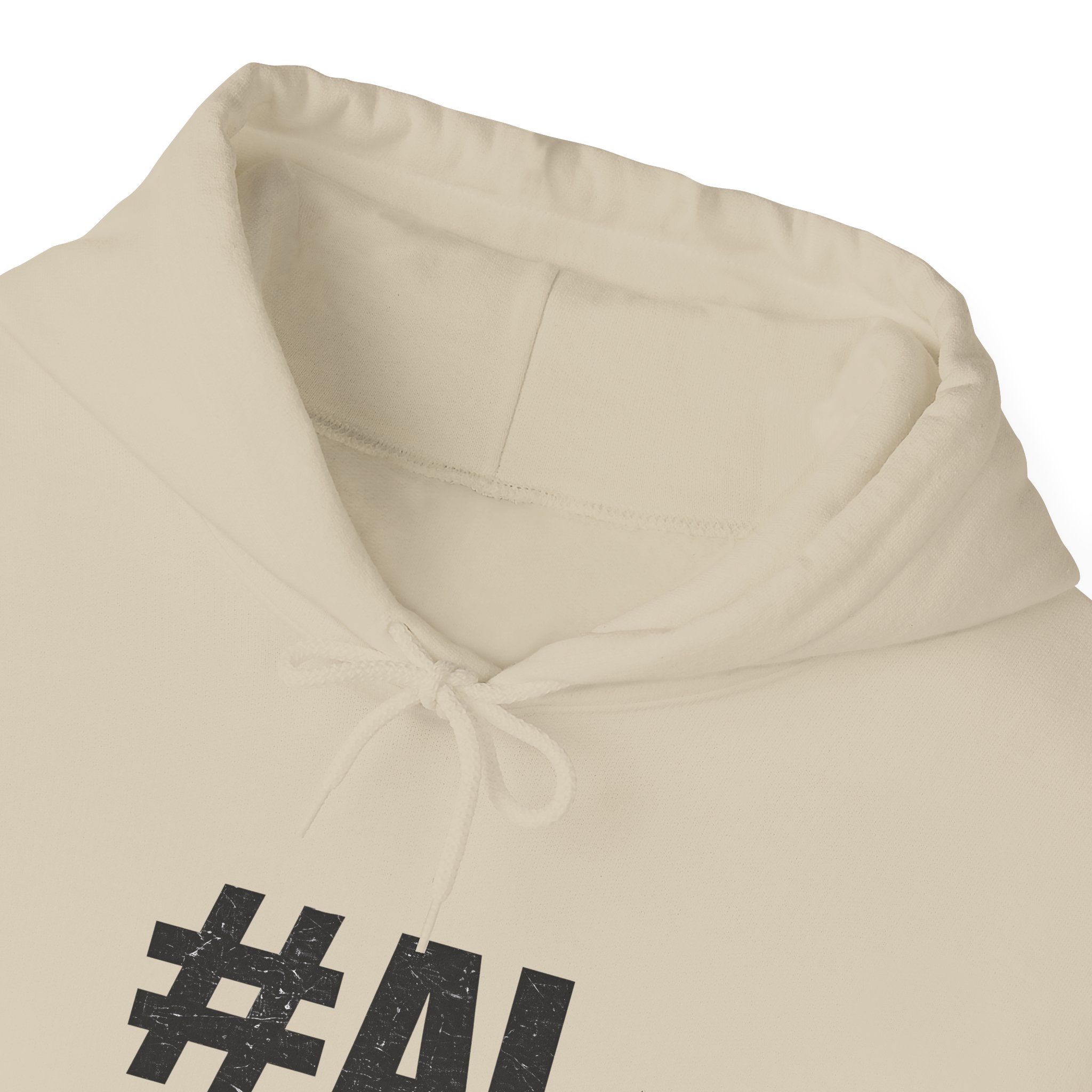 #AI Distressed Dark Minimalist Artificial Intelligence Pullover Hoodie - Image 41
