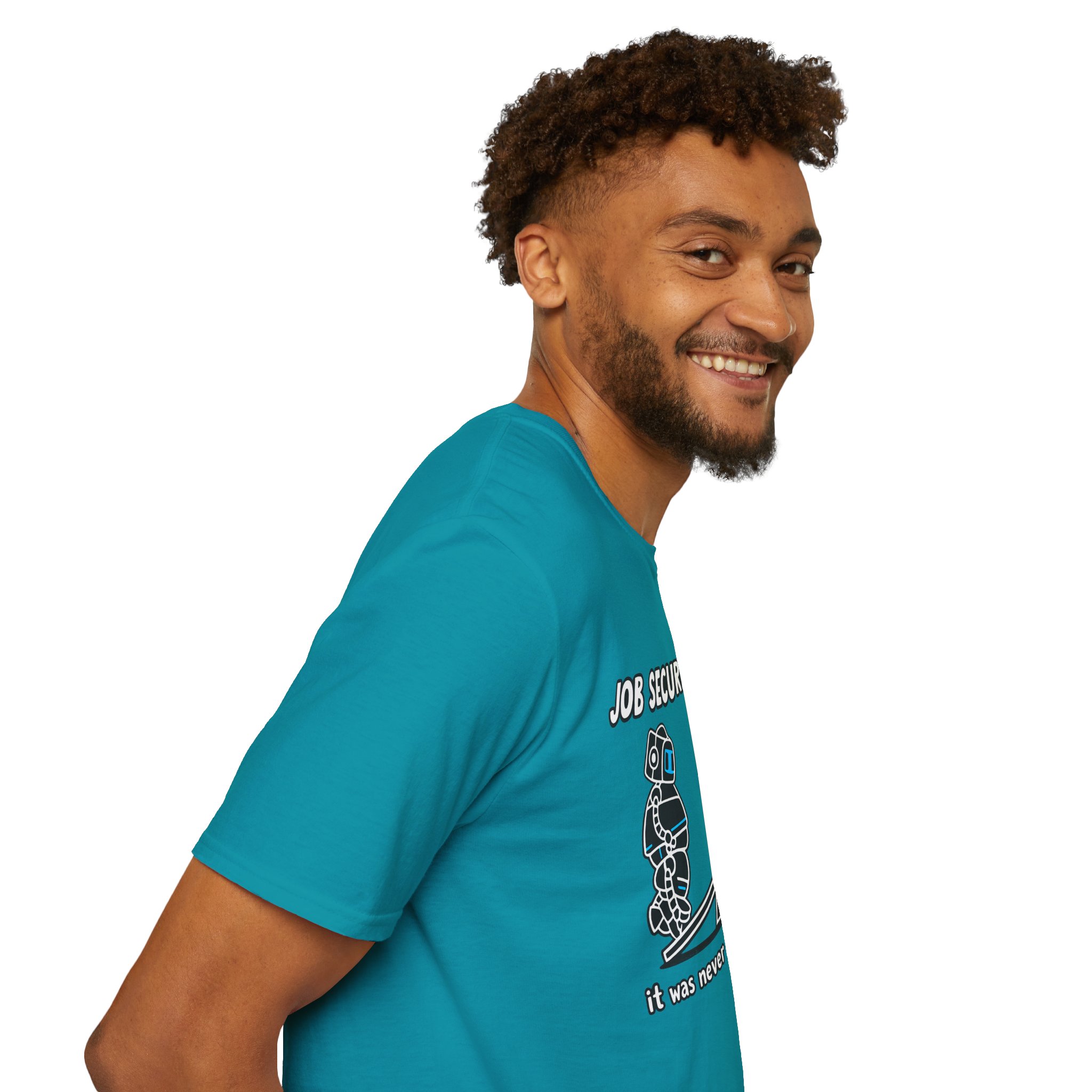 POV You're An AI And It's Monday – Funny Tired Robot Graphic T-Shirt - Image 75