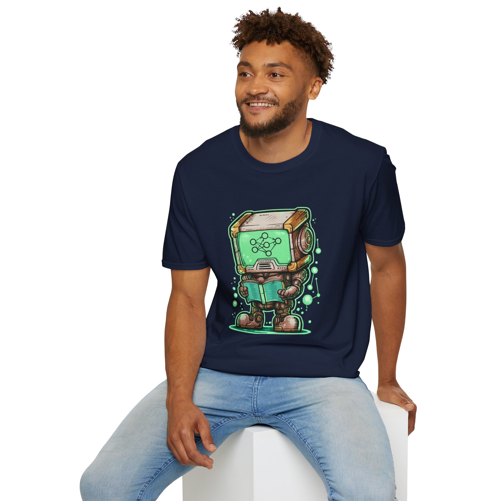 AI Robot Reading Tee | Neural Network Shirt for ML Engineers - Image 116