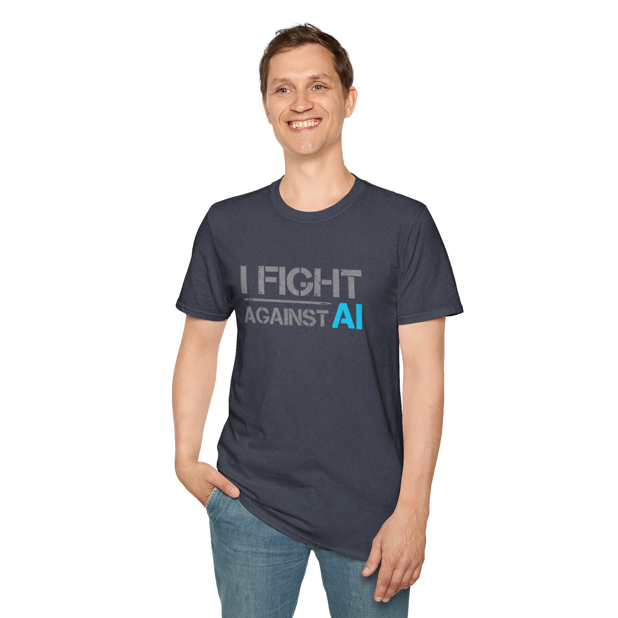 I Fight Against AI – Anti-AI Resistance Graphic T-Shirt for Creatives - Image 26