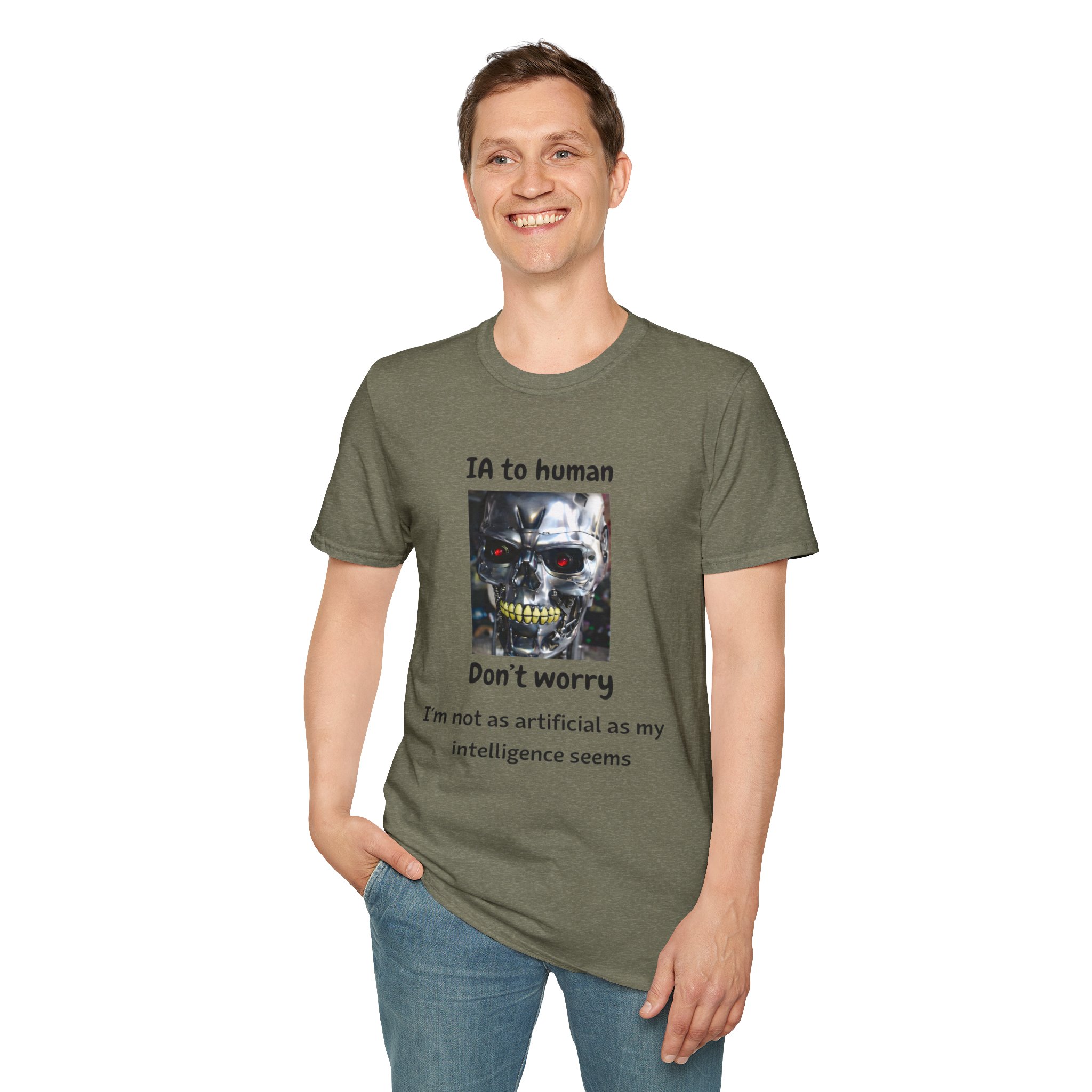 IA to Human Don't Worry — Funny AI Humor T-Shirt for Tech & Developers - Image 83