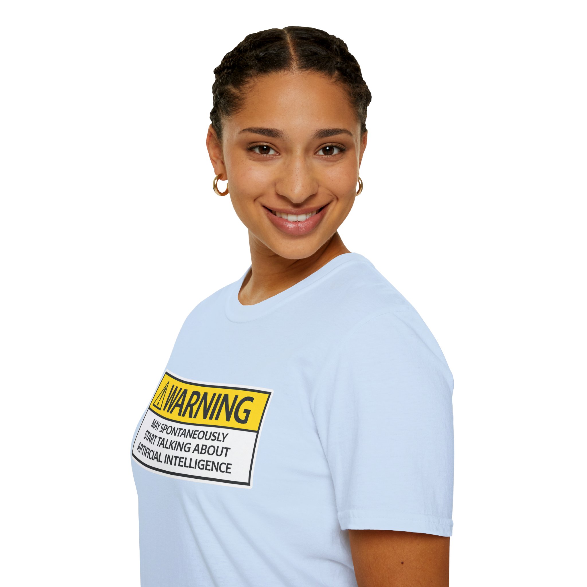 Warning May Talk About AI Tee | Funny Artificial Intelligence Shirt - Image 59