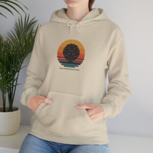 Powered by Neural Nets Retro Sunset Neural Network Tree Hoodie