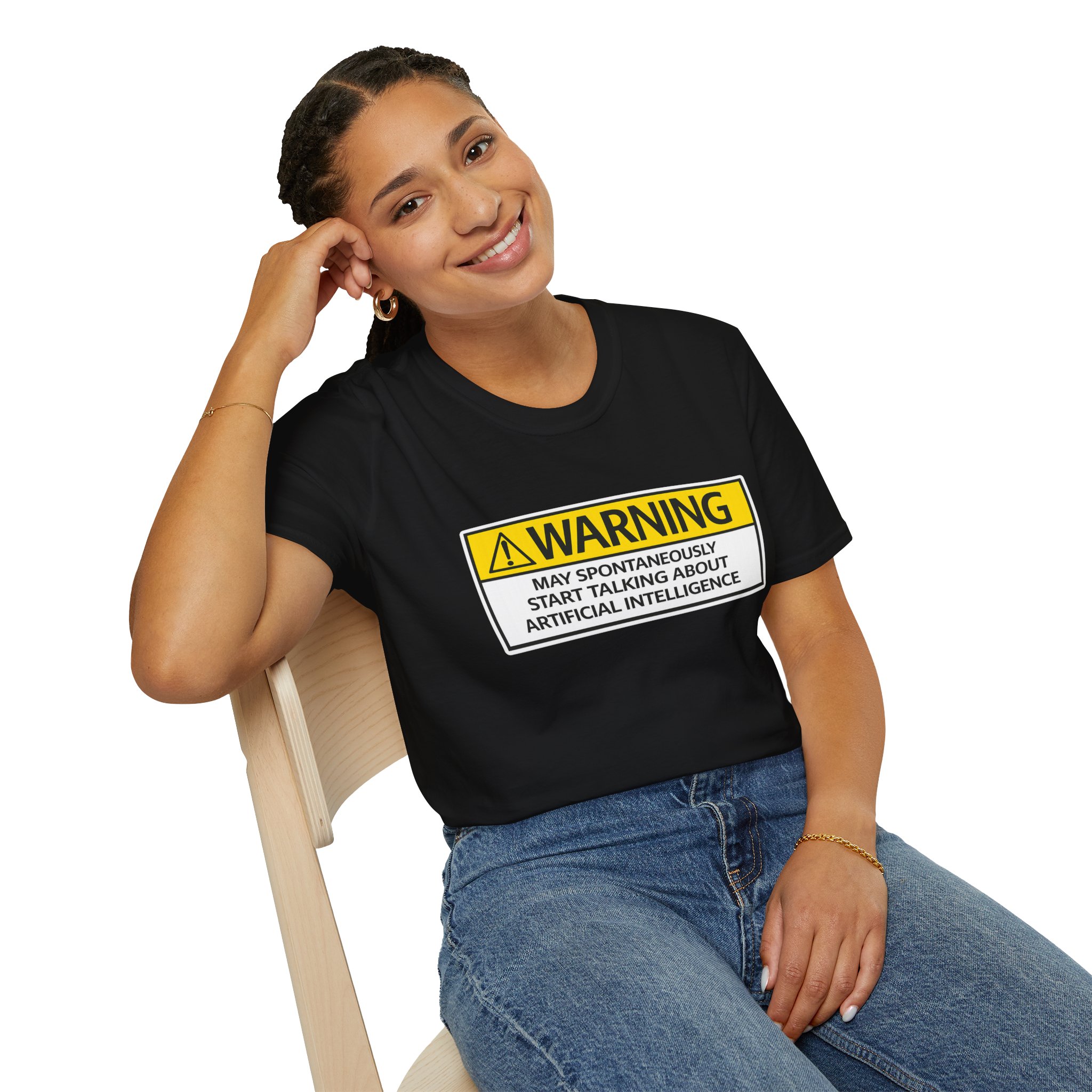 Warning May Talk About AI Tee | Funny Artificial Intelligence Shirt - Image 24