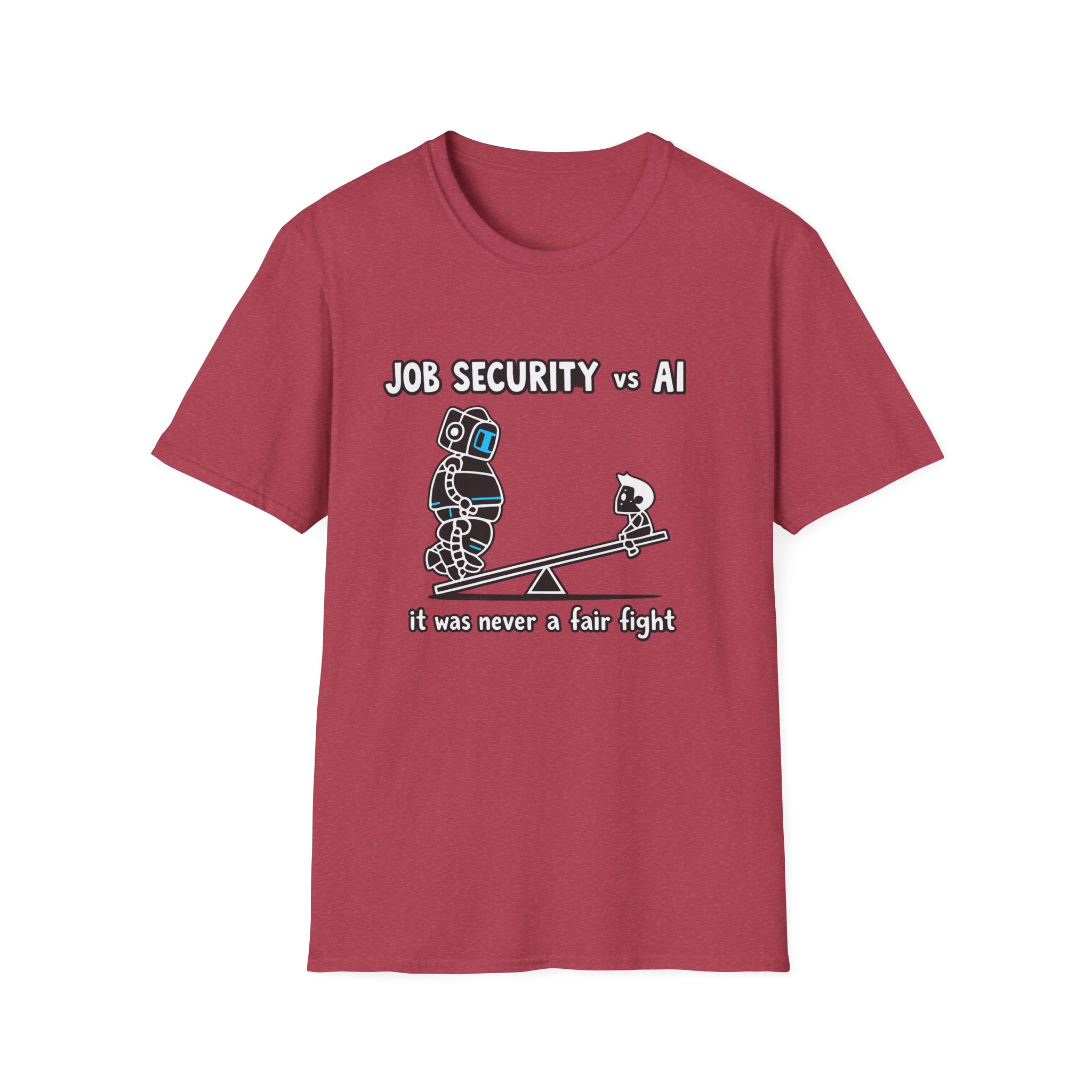 POV You're An AI And It's Monday – Funny Tired Robot Graphic T-Shirt - Image 133