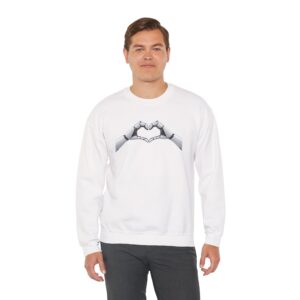 Robot Heart Hands — AI Love Sweatshirt Gift for Tech & Sci-Fi Fans
