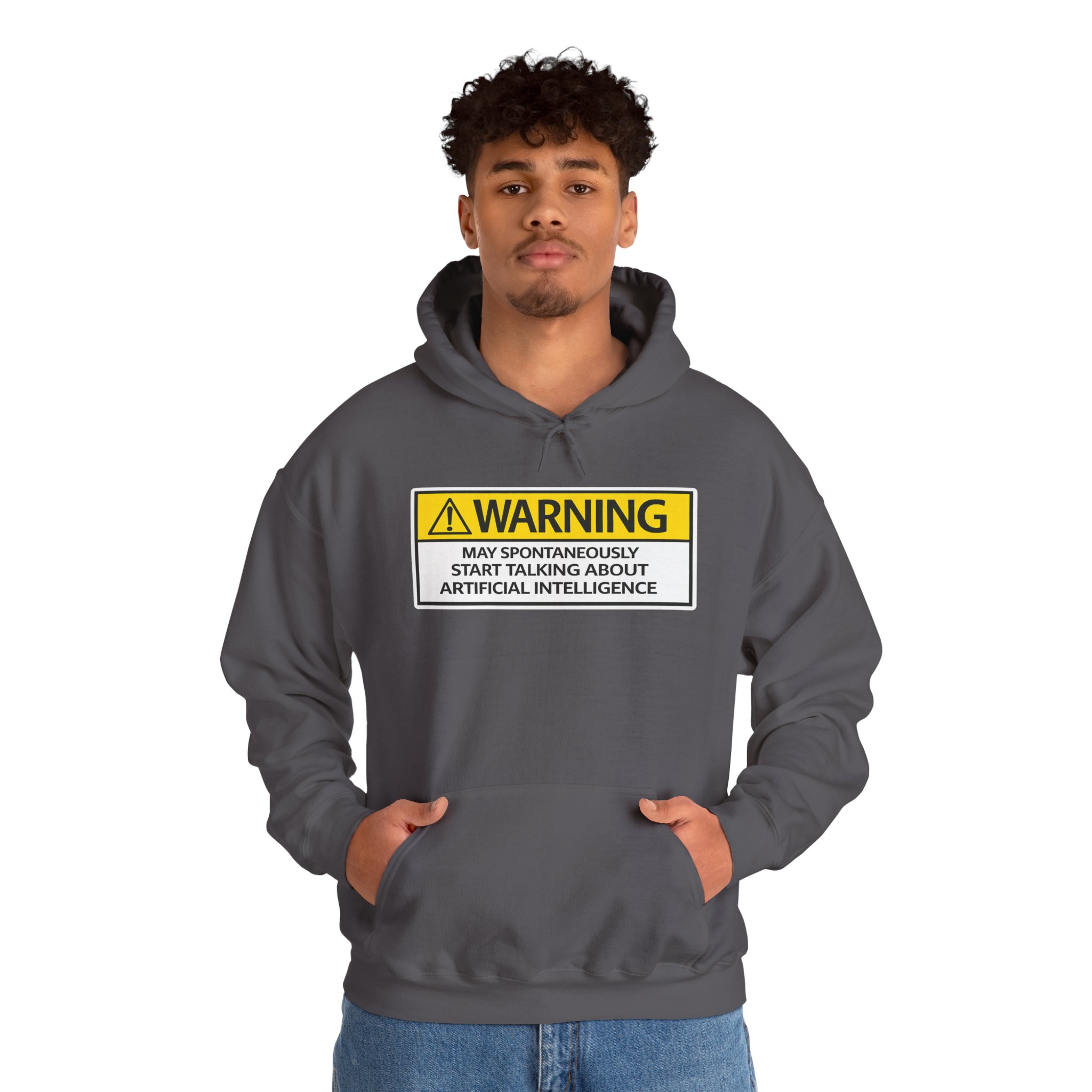 Warning May Talk About AI Hoodie | Funny Artificial Intelligence Sweatshirt - Image 44