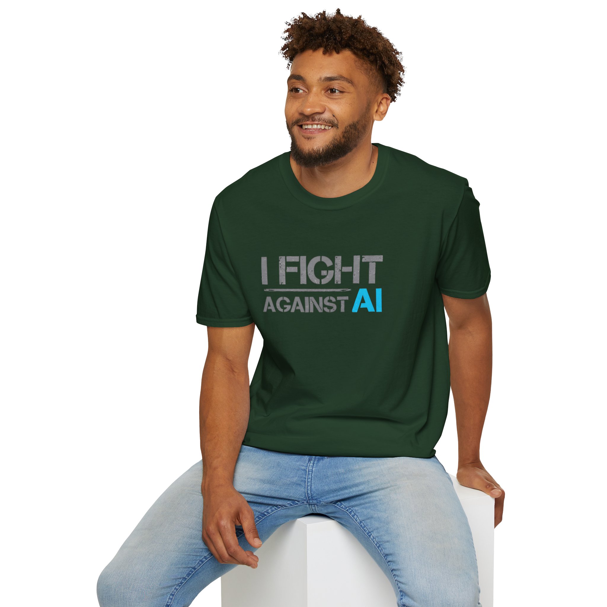 I Fight Against AI – Anti-AI Resistance Graphic T-Shirt for Creatives - Image 79