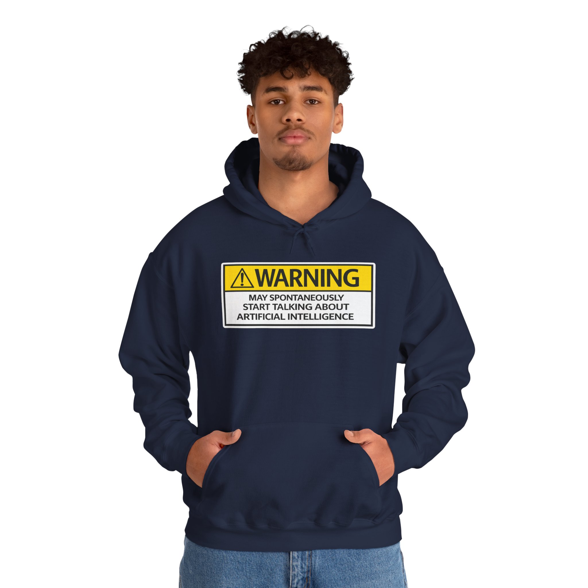 Warning May Talk About AI Hoodie | Funny Artificial Intelligence Sweatshirt - Image 35