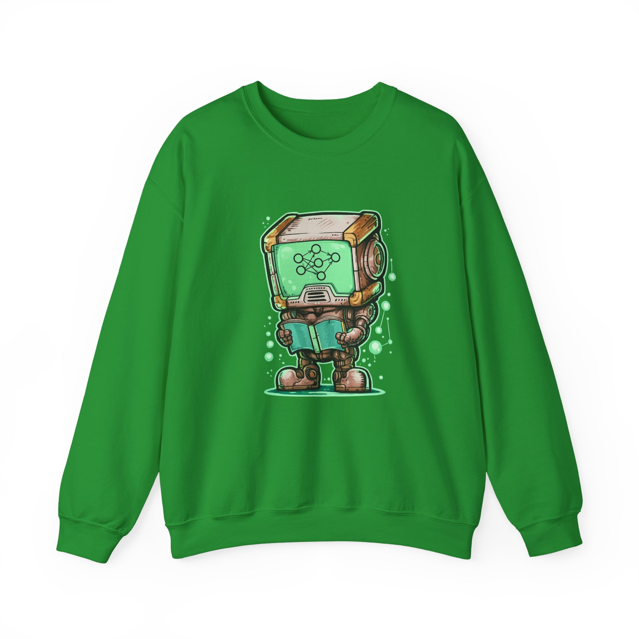 AI Robot Reading Sweatshirt | Neural Network Hoodie for ML Engineers - Image 57