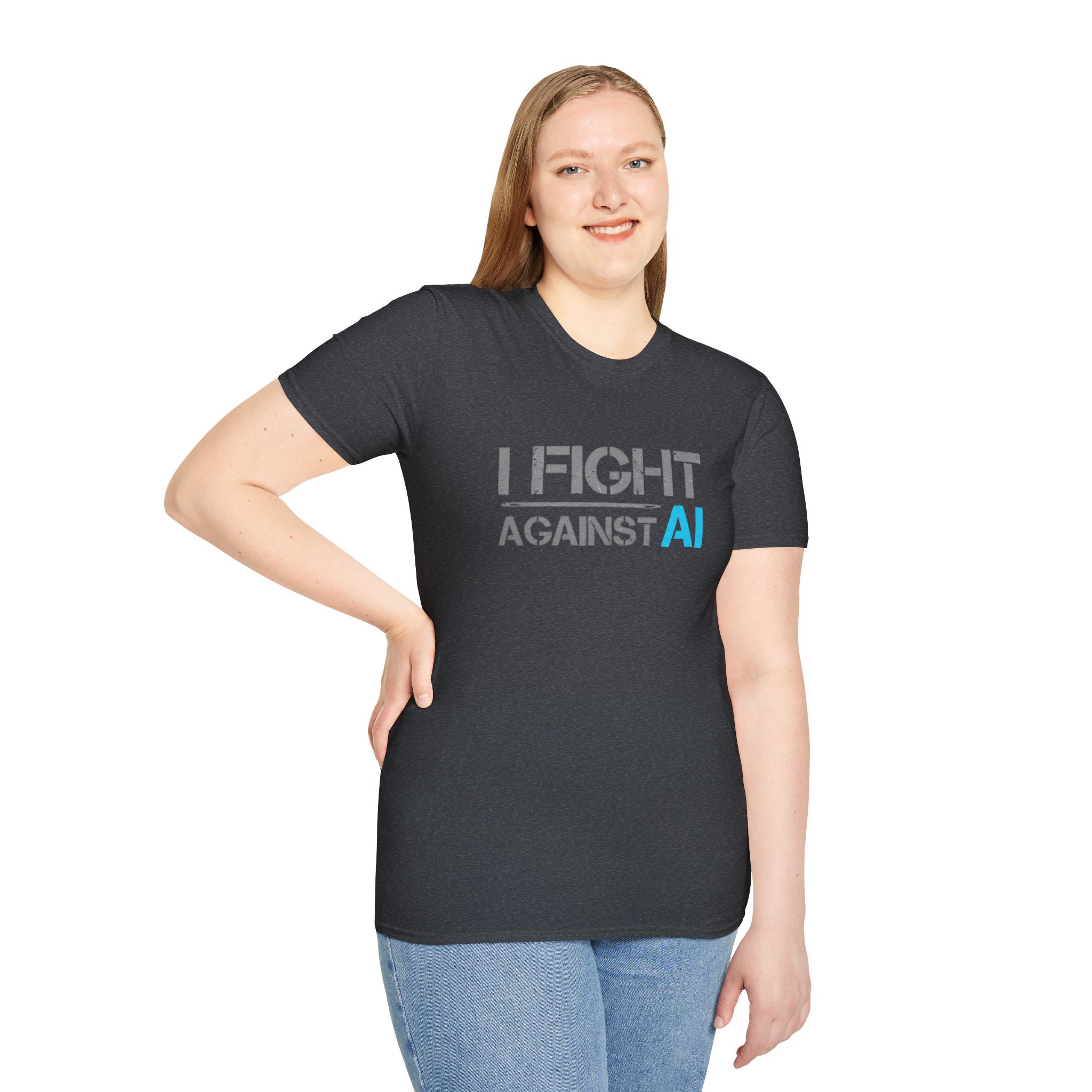 I Fight Against AI – Anti-AI Resistance Graphic T-Shirt for Creatives - Image 85