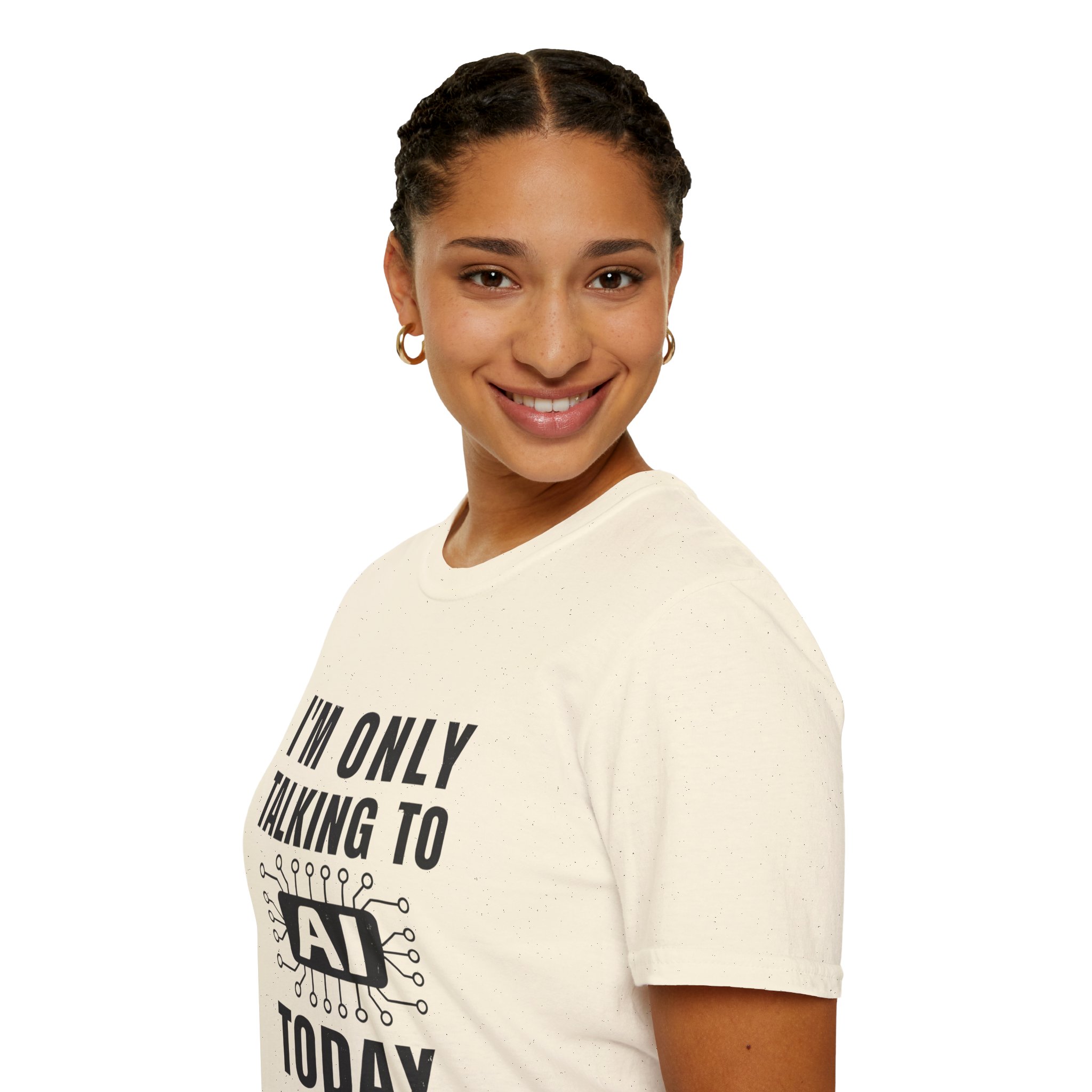I'm Only Talking to AI Today Tee | Funny Introvert Tech Shirt - Image 41