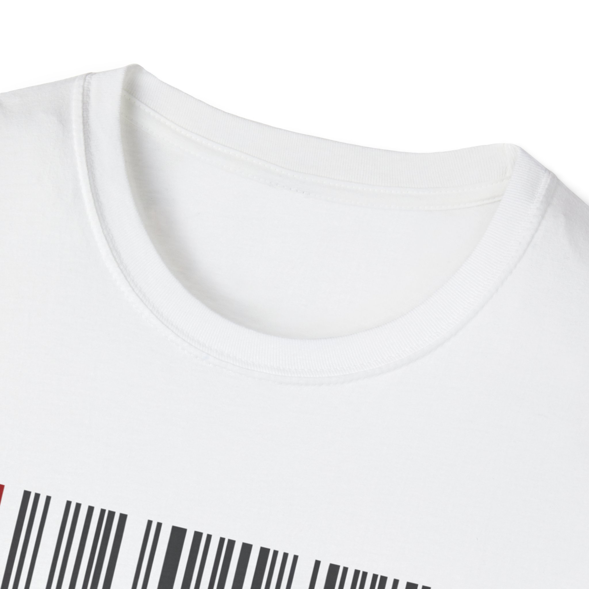 AI Generated Barcode Dark Minimalist Generative Art Graphic T-Shirt - Image 9