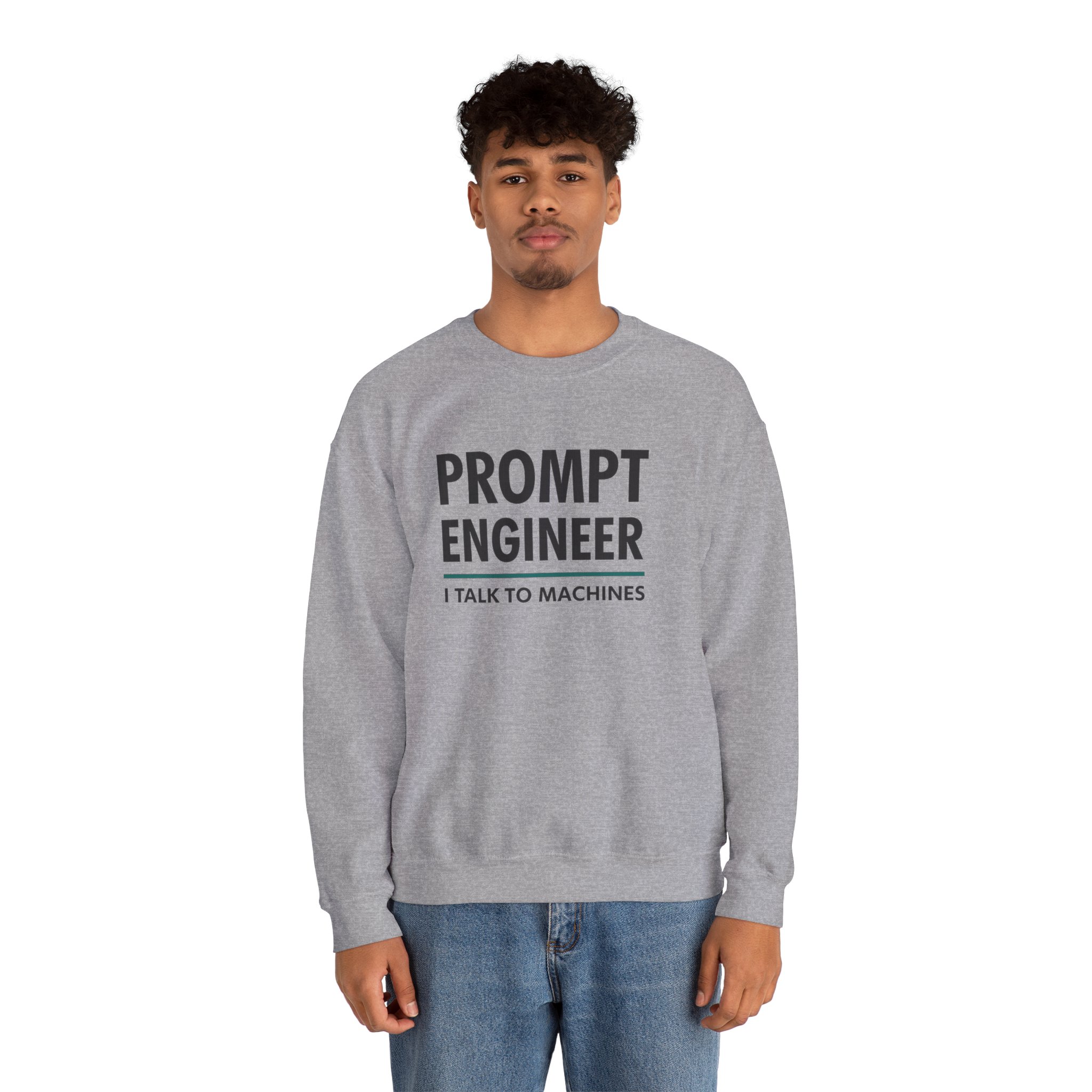 Prompt Engineer I Talk To Machines – Funny AI Job Title Crewneck - Image 41