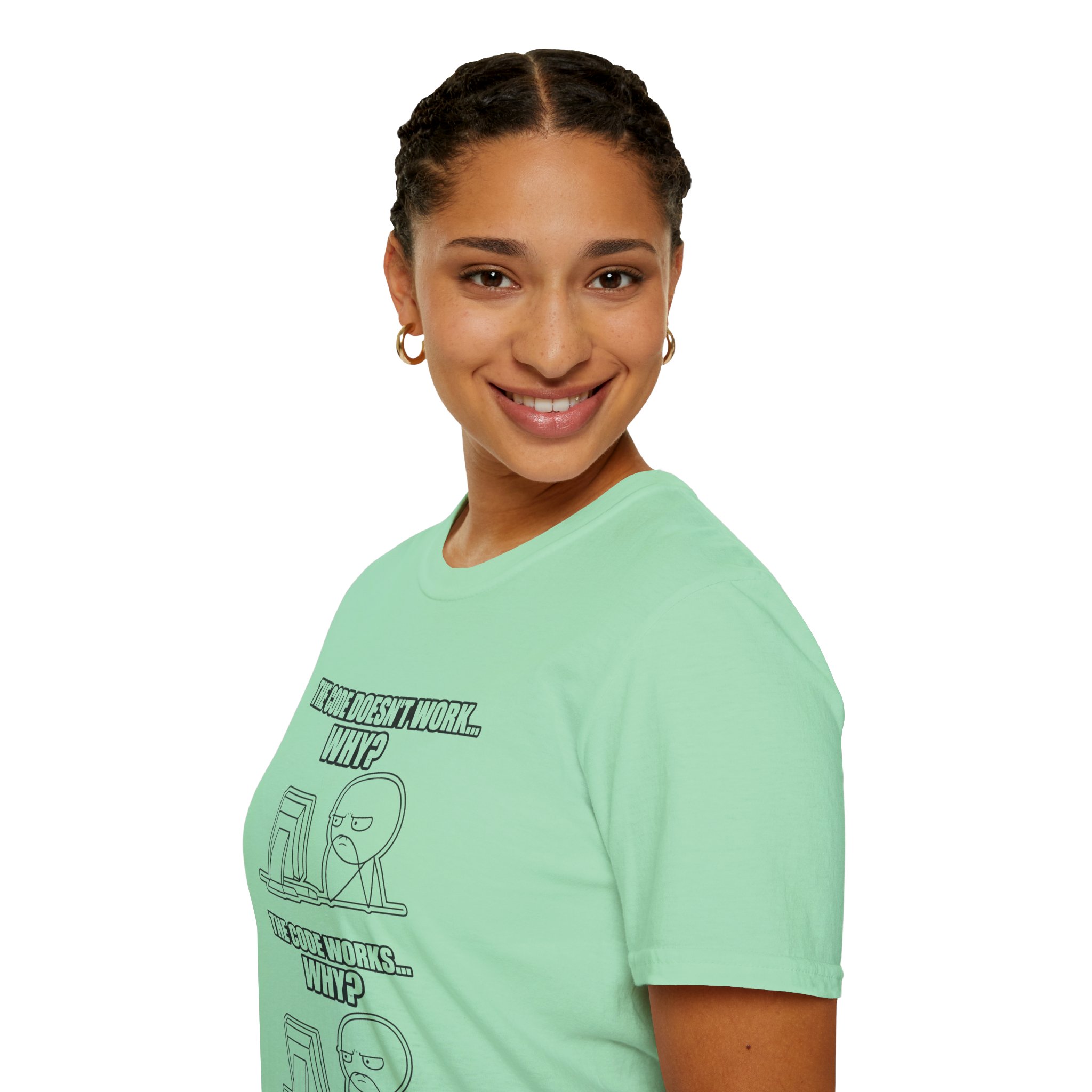 Now That Is a Powerful Cat — Funny AI Meme T-Shirt for Tech Nerds - Image 128