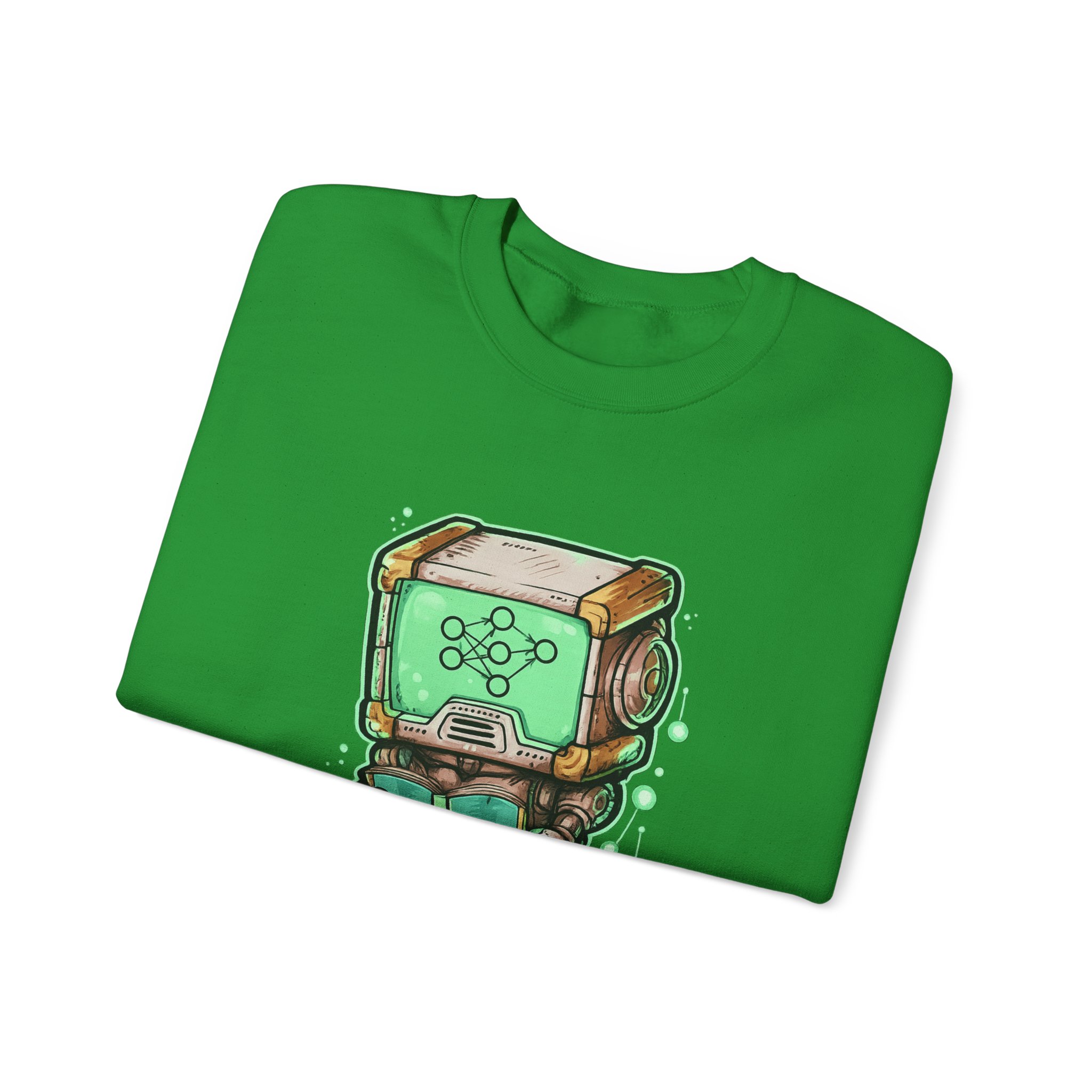 AI Robot Reading Sweatshirt | Neural Network Hoodie for ML Engineers - Image 59