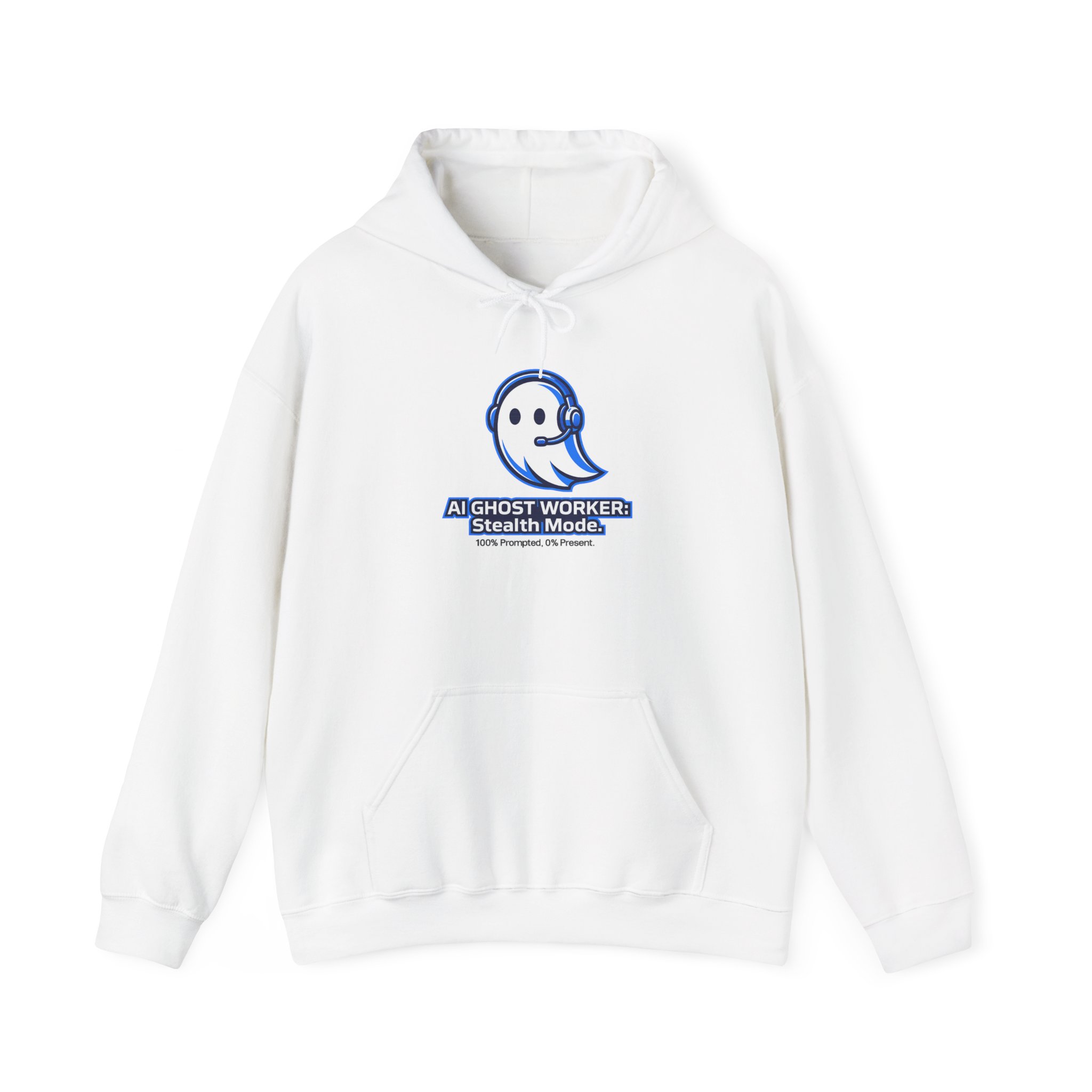 AI Ghost Worker Stealth Mode – 100% Prompted 0% Present Funny Hoodie - Image 7