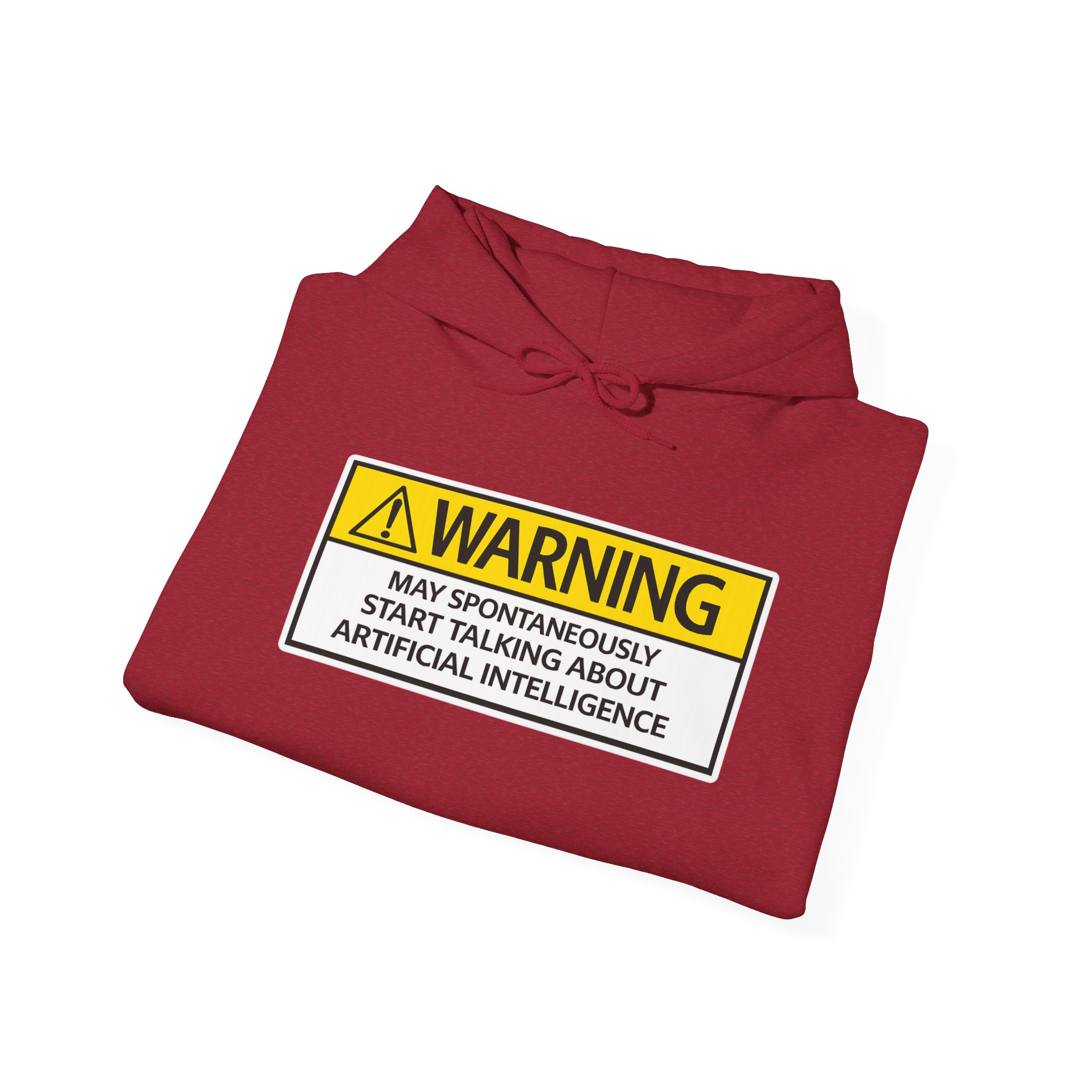 Warning May Talk About AI Hoodie | Funny Artificial Intelligence Sweatshirt - Image 5