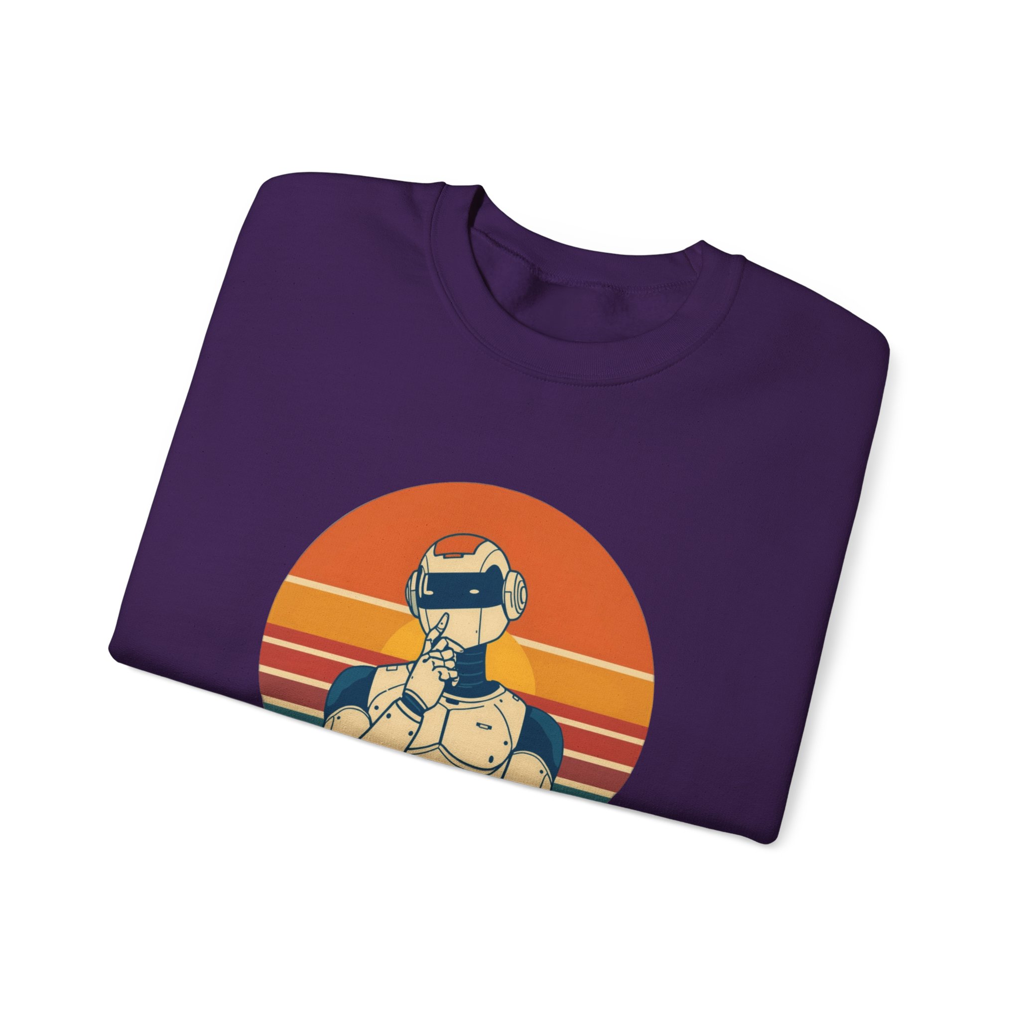 Wired for Success Retro Robot Thinker AI Tech Sweatshirt Gift - Image 62