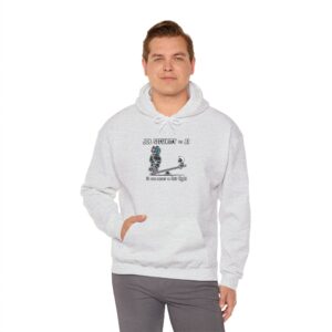 POV You're An AI And It's Monday – Funny Tired Robot Pullover Hoodie