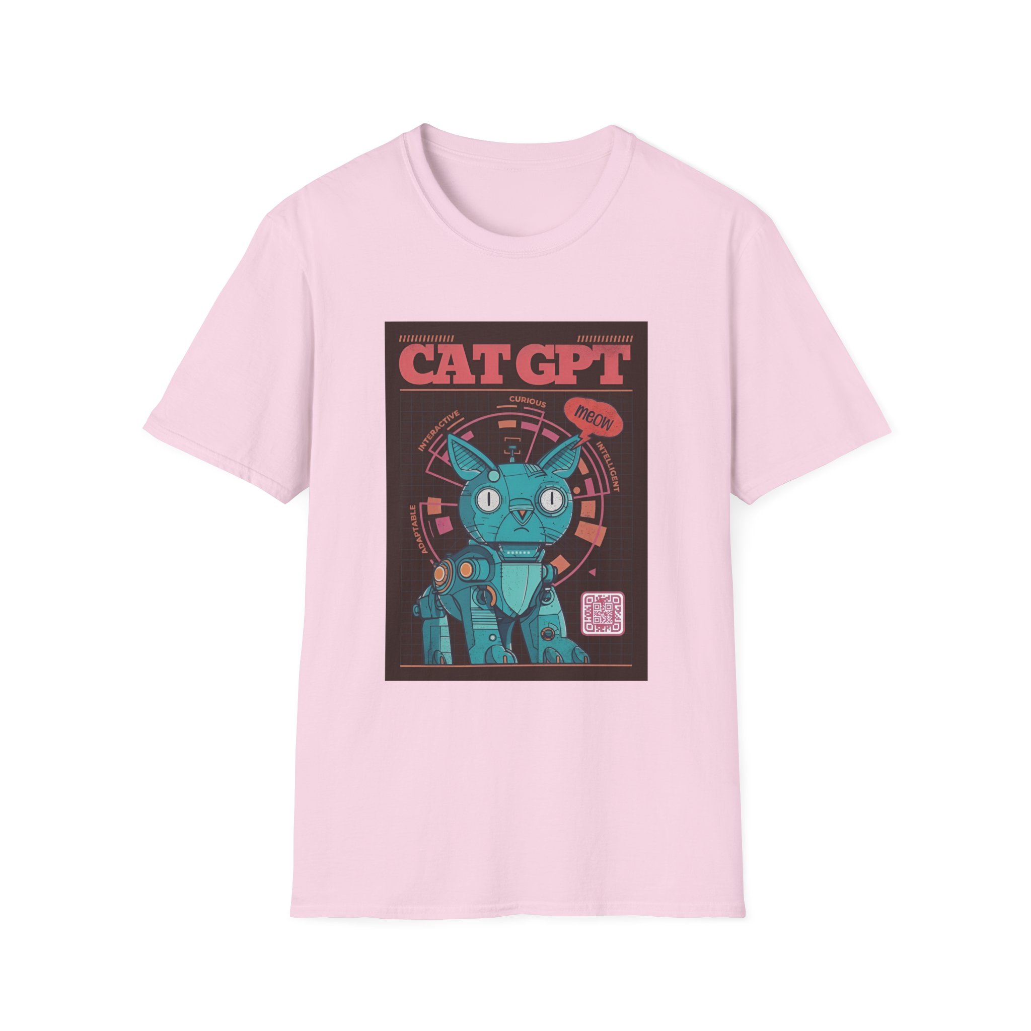 Robot Cat AI Tee | Funny Cyberpunk Cat Shirt for Tech Lovers - Image 127
