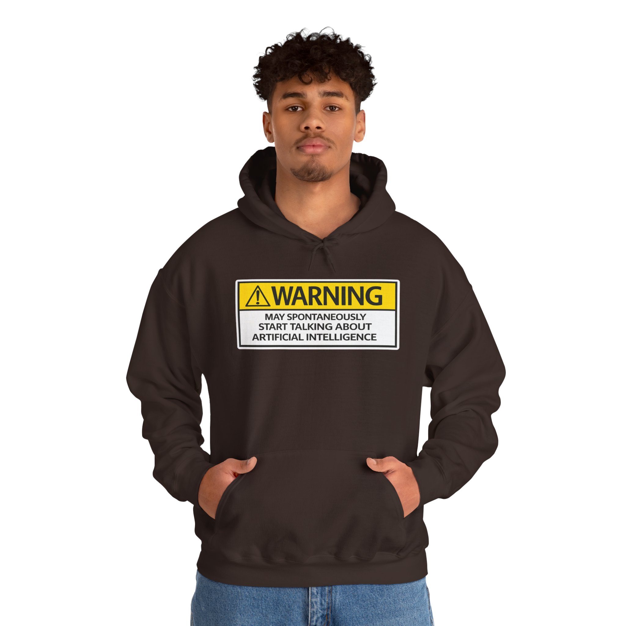 Warning May Talk About AI Hoodie | Funny Artificial Intelligence Sweatshirt - Image 98