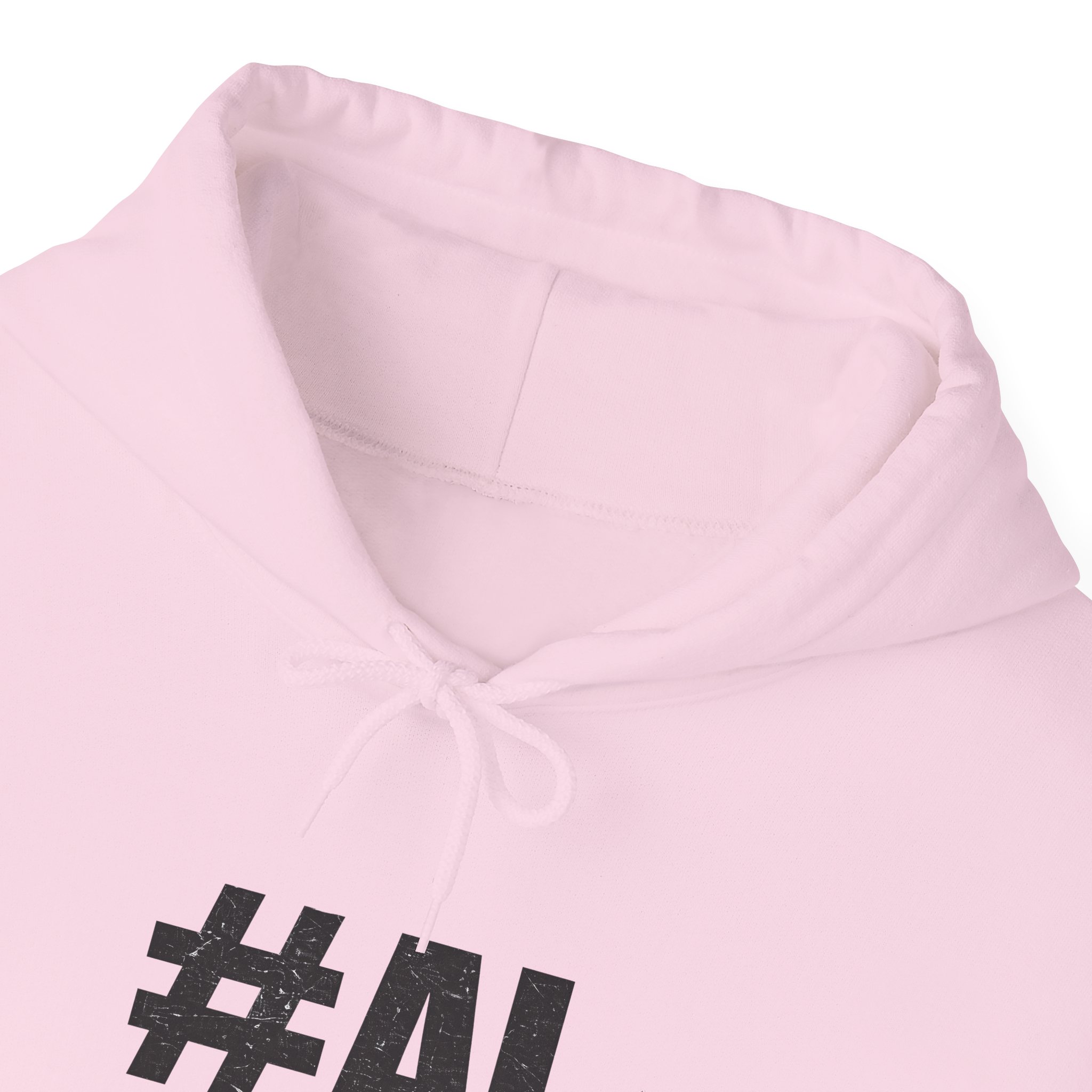 #AI Distressed Dark Minimalist Artificial Intelligence Pullover Hoodie - Image 101