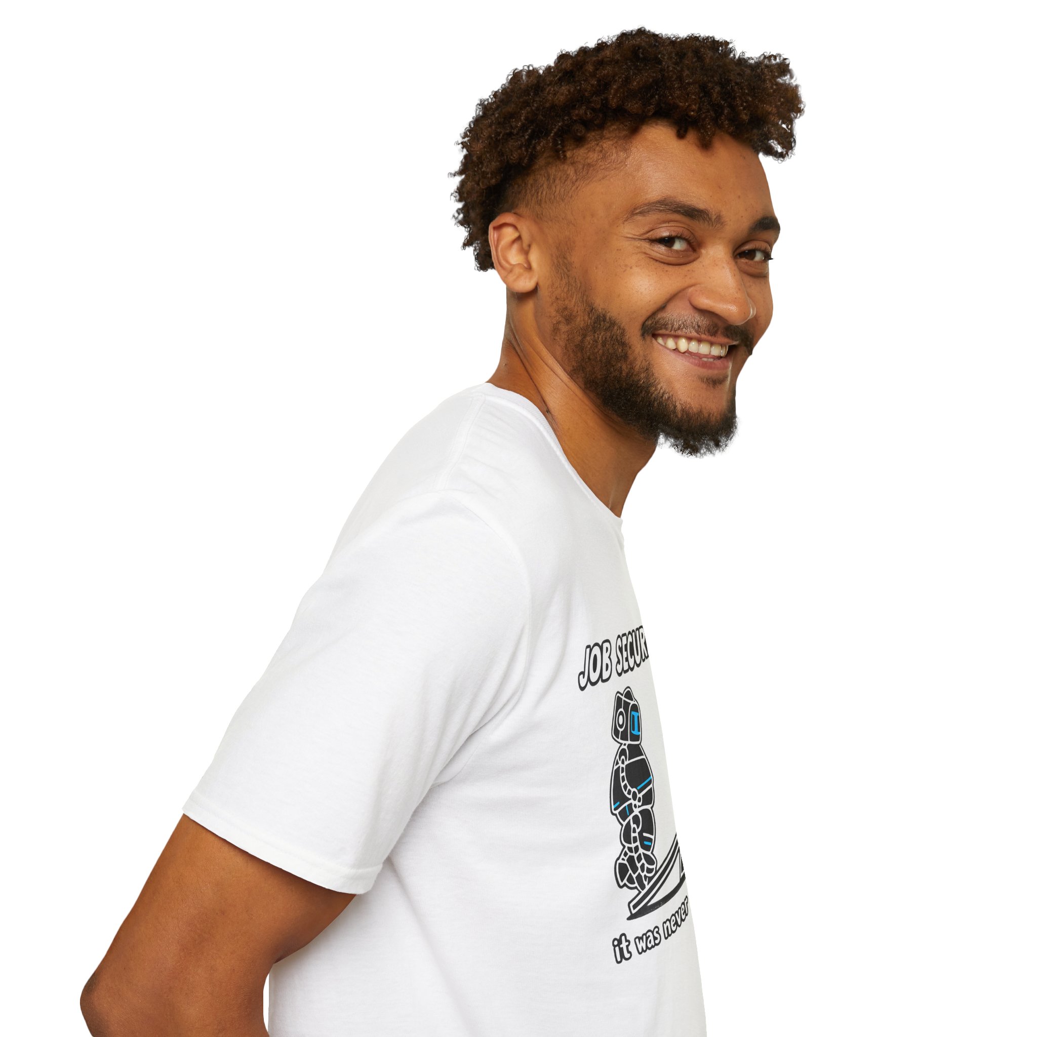 POV You're An AI And It's Monday – Funny Tired Robot Graphic T-Shirt - Image 16