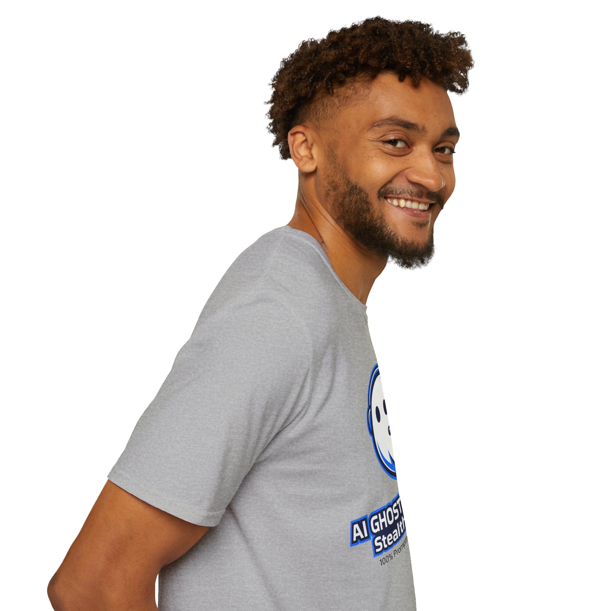 AI Ghost Worker Stealth Mode – 100% Prompted 0% Present Funny T-Shirt - Image 42