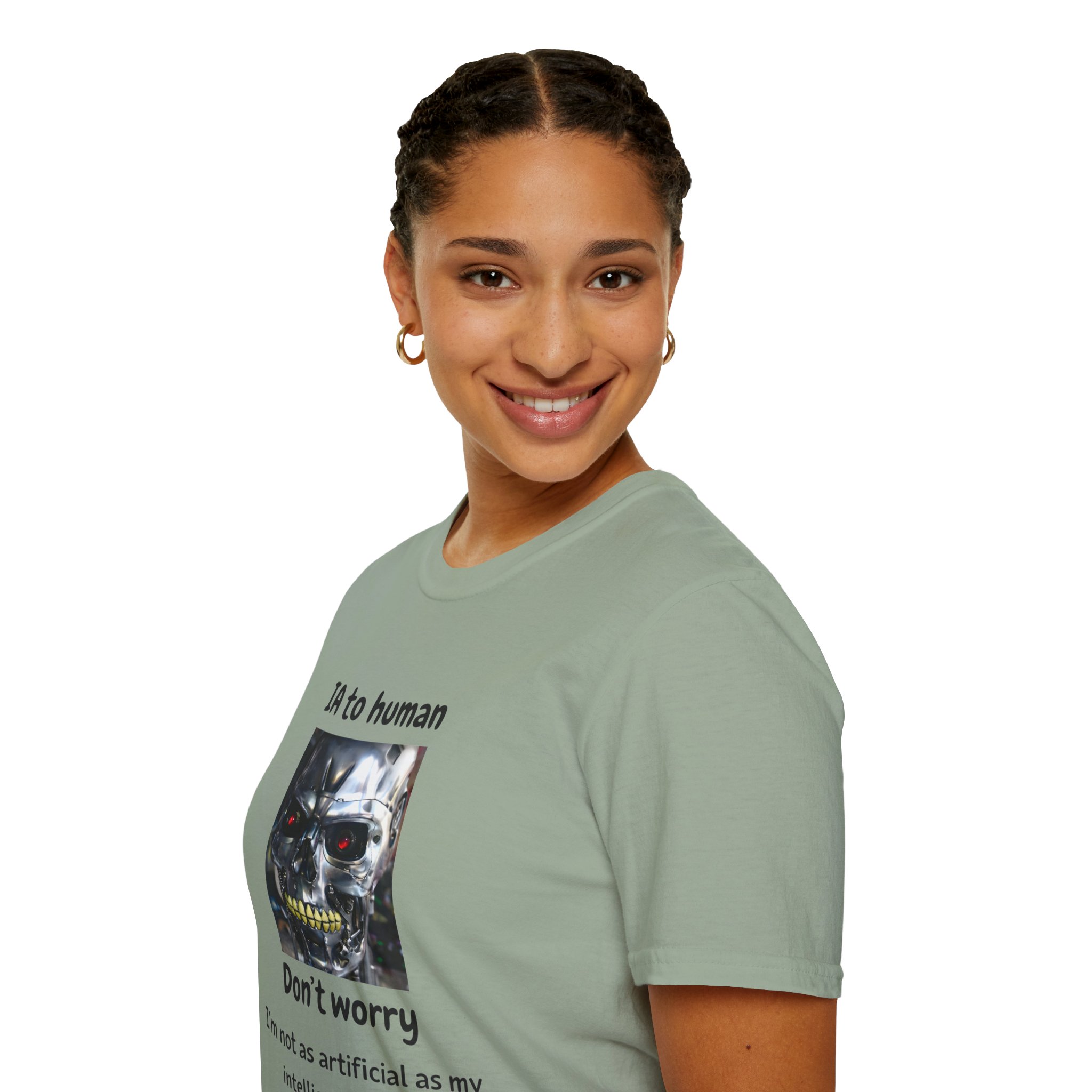 IA to Human Don't Worry — Funny AI Humor T-Shirt for Tech & Developers - Image 8
