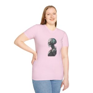 Cosmic Cyber Skull – Dark Cyberpunk Biomechanical Graphic T-Shirt