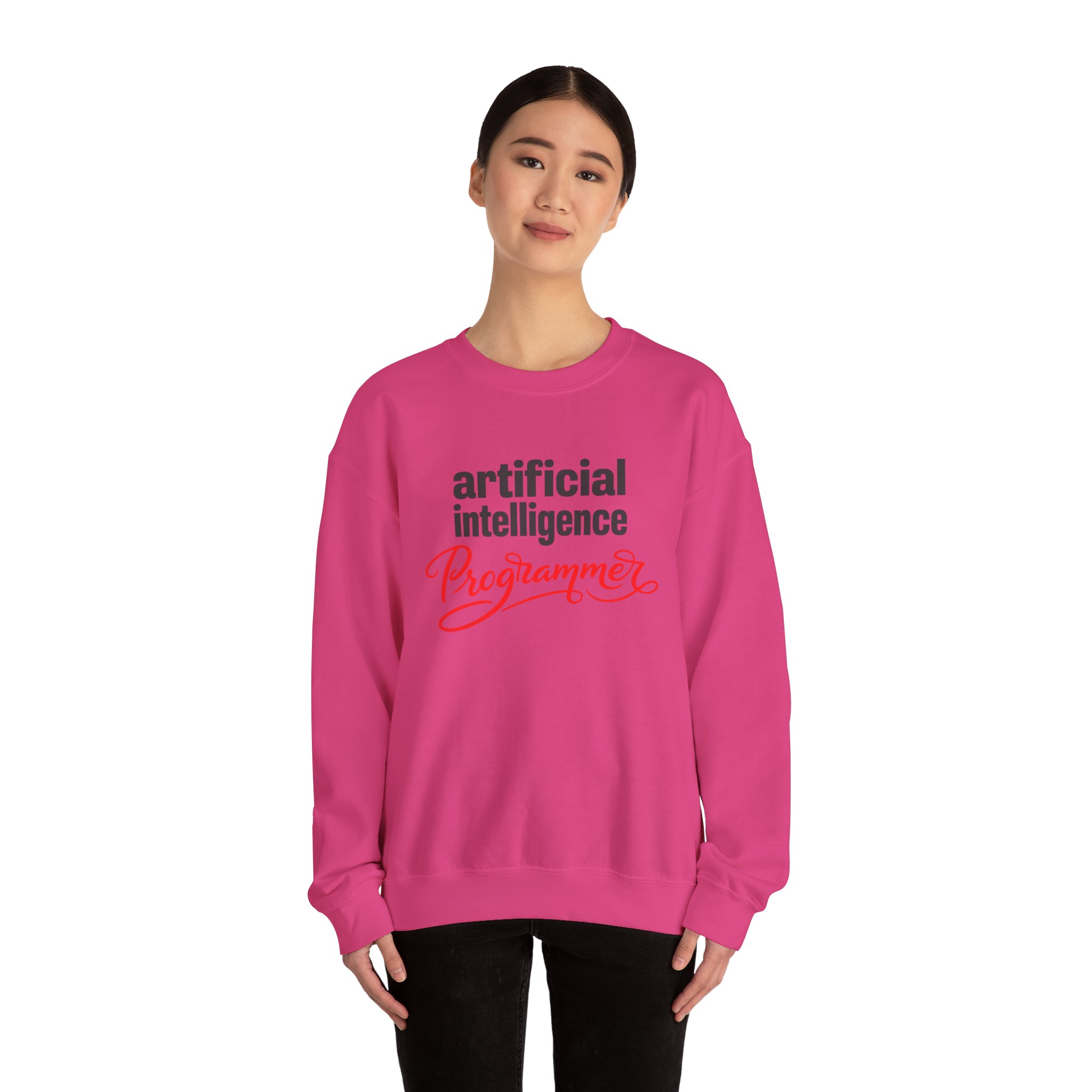 Artificial Intelligence Programmer Sweatshirt | Bold Script Developer Hoodie - Image 67