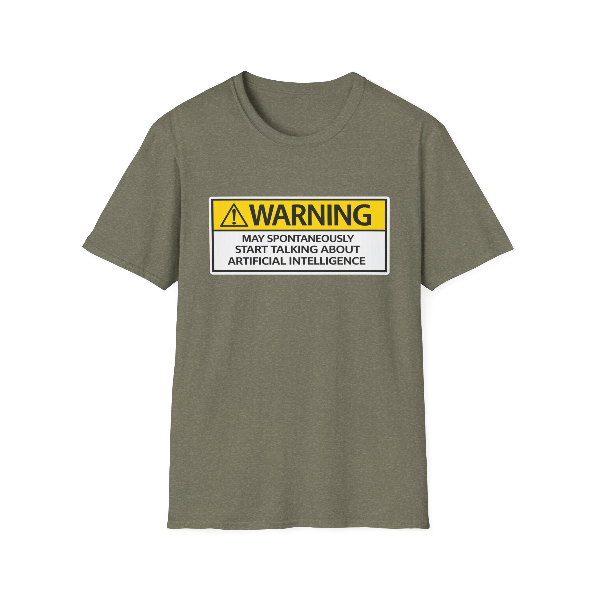 Warning May Talk About AI Tee | Funny Artificial Intelligence Shirt - Image 2