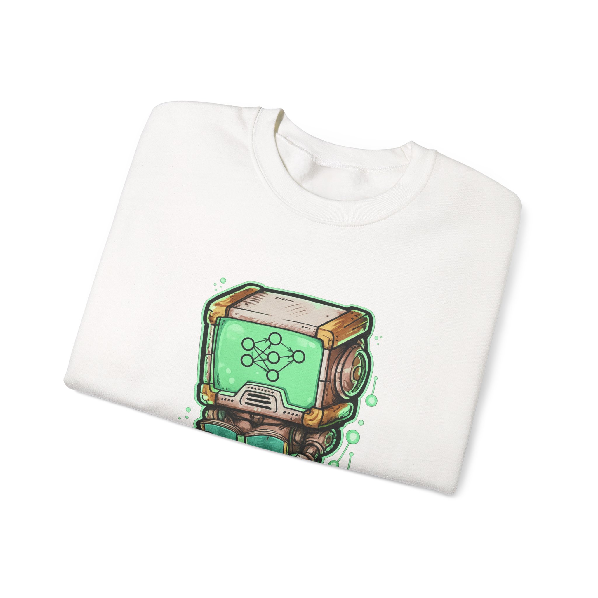 AI Robot Reading Sweatshirt | Neural Network Hoodie for ML Engineers - Image 13