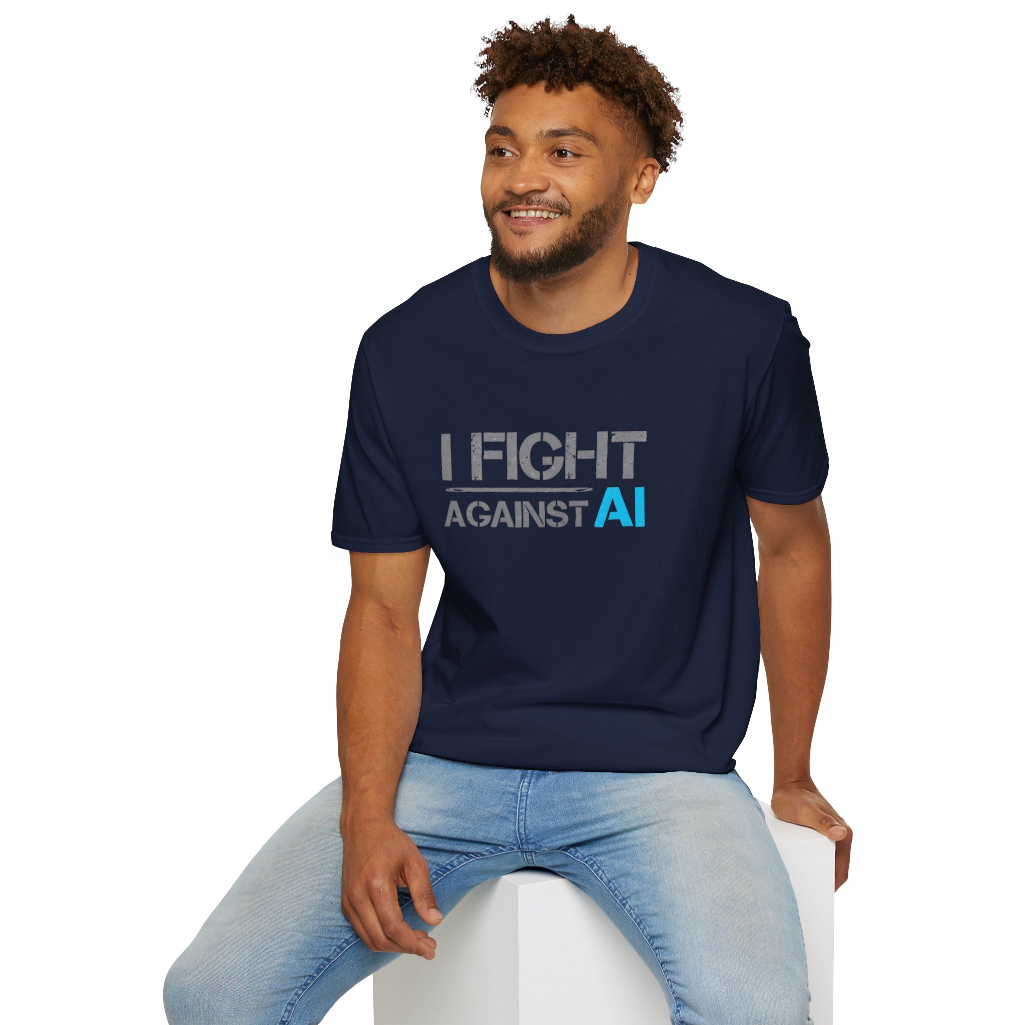 I Fight Against AI – Anti-AI Resistance Graphic T-Shirt for Creatives - Image 19