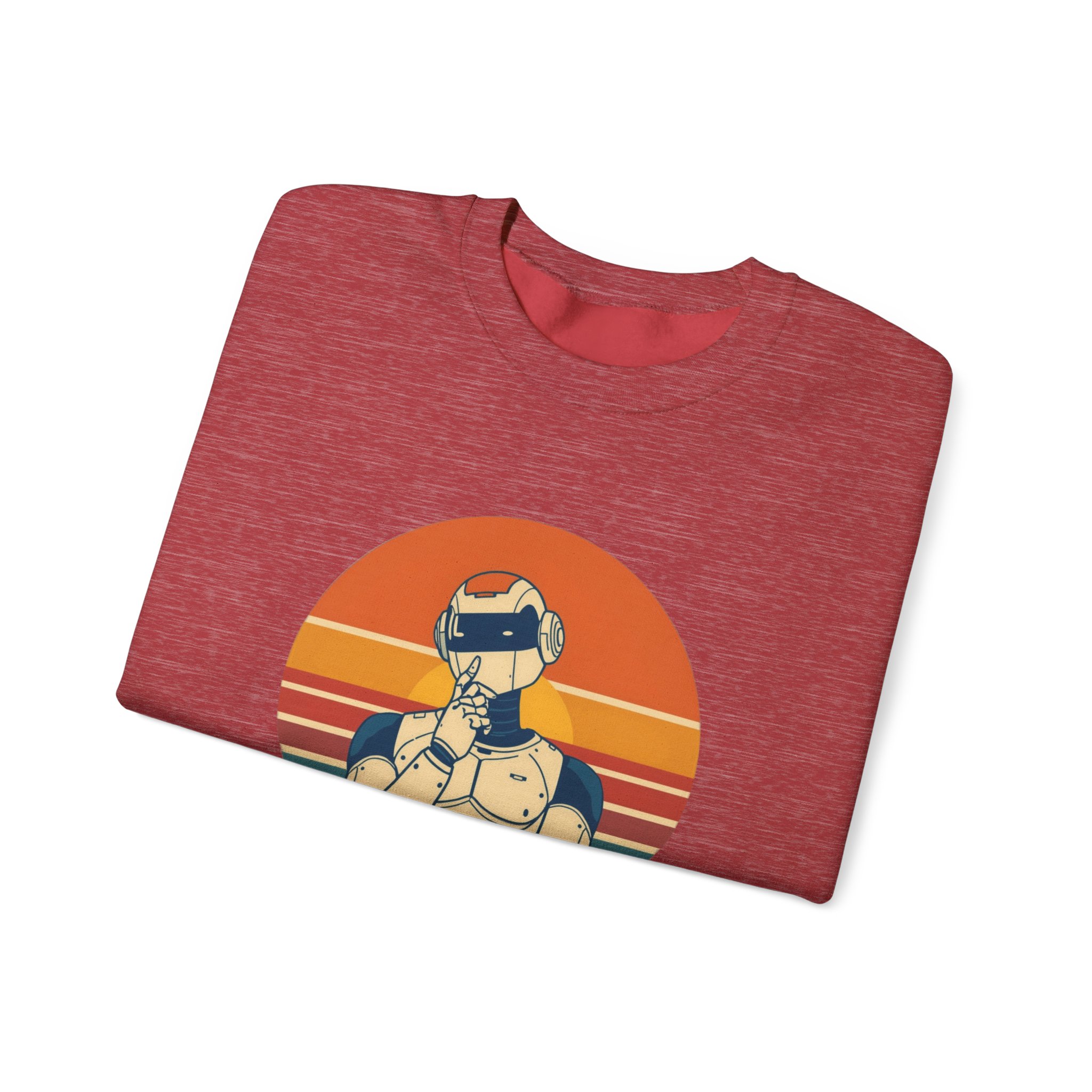 Wired for Success Retro Robot Thinker AI Tech Sweatshirt Gift - Image 68