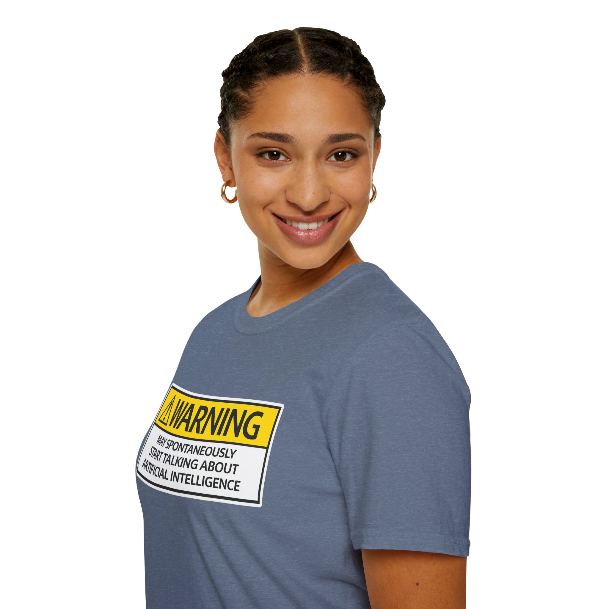 Warning May Talk About AI Tee | Funny Artificial Intelligence Shirt - Image 68
