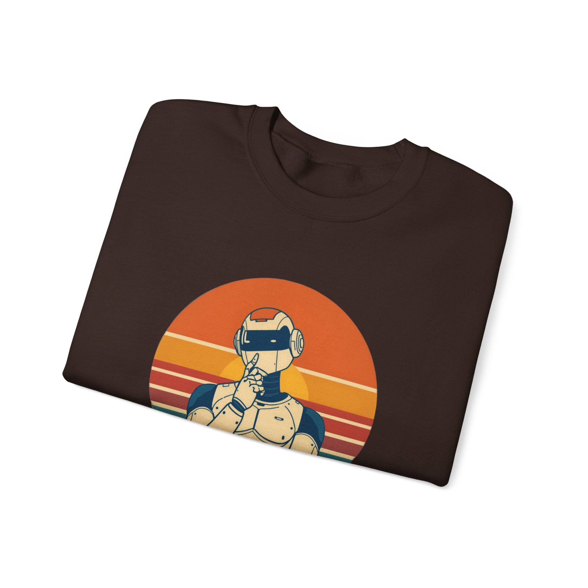 Wired for Success Retro Robot Thinker AI Tech Sweatshirt Gift - Image 20