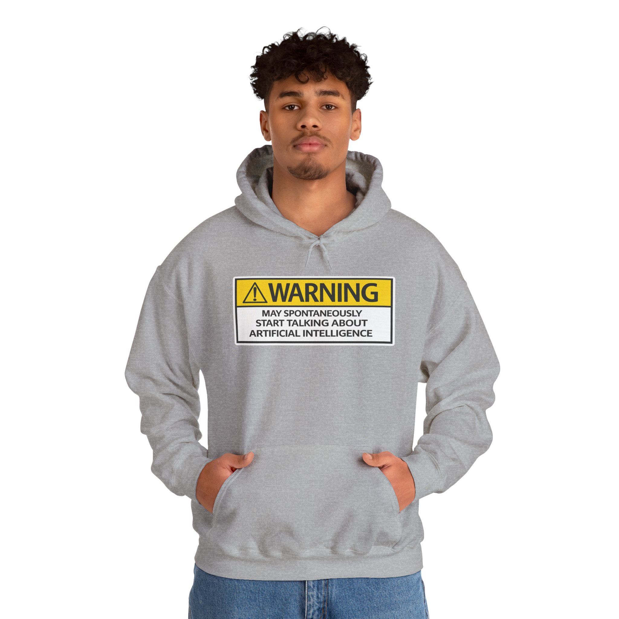 Warning May Talk About AI Hoodie | Funny Artificial Intelligence Sweatshirt - Image 62