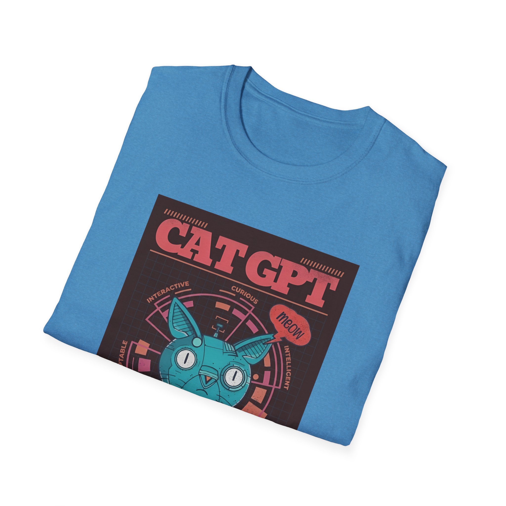 Robot Cat AI Tee | Funny Cyberpunk Cat Shirt for Tech Lovers - Image 112