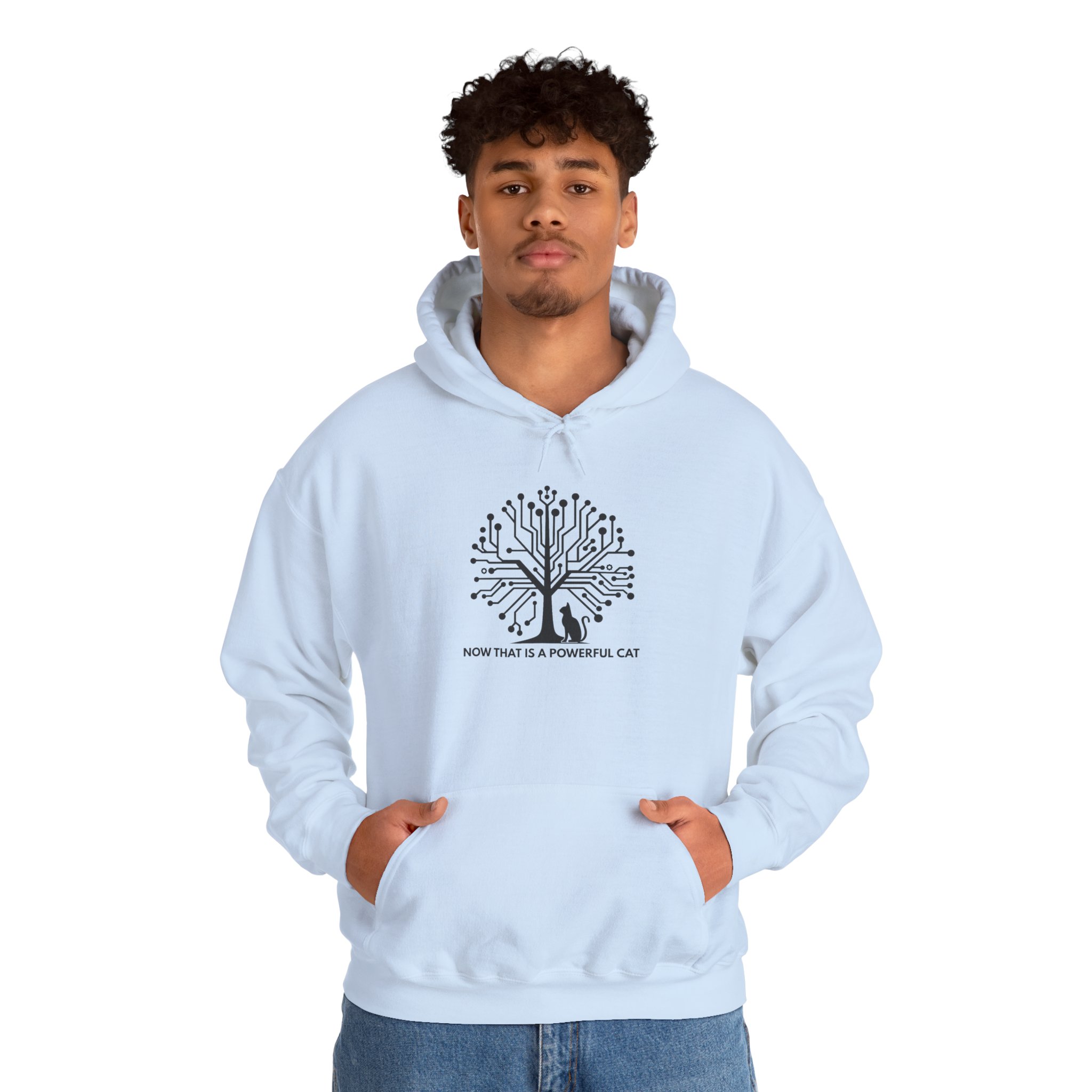 Neural Tree Cat Hoodie | AI Nature Pullover for Developers & Cat Lovers - Image 79
