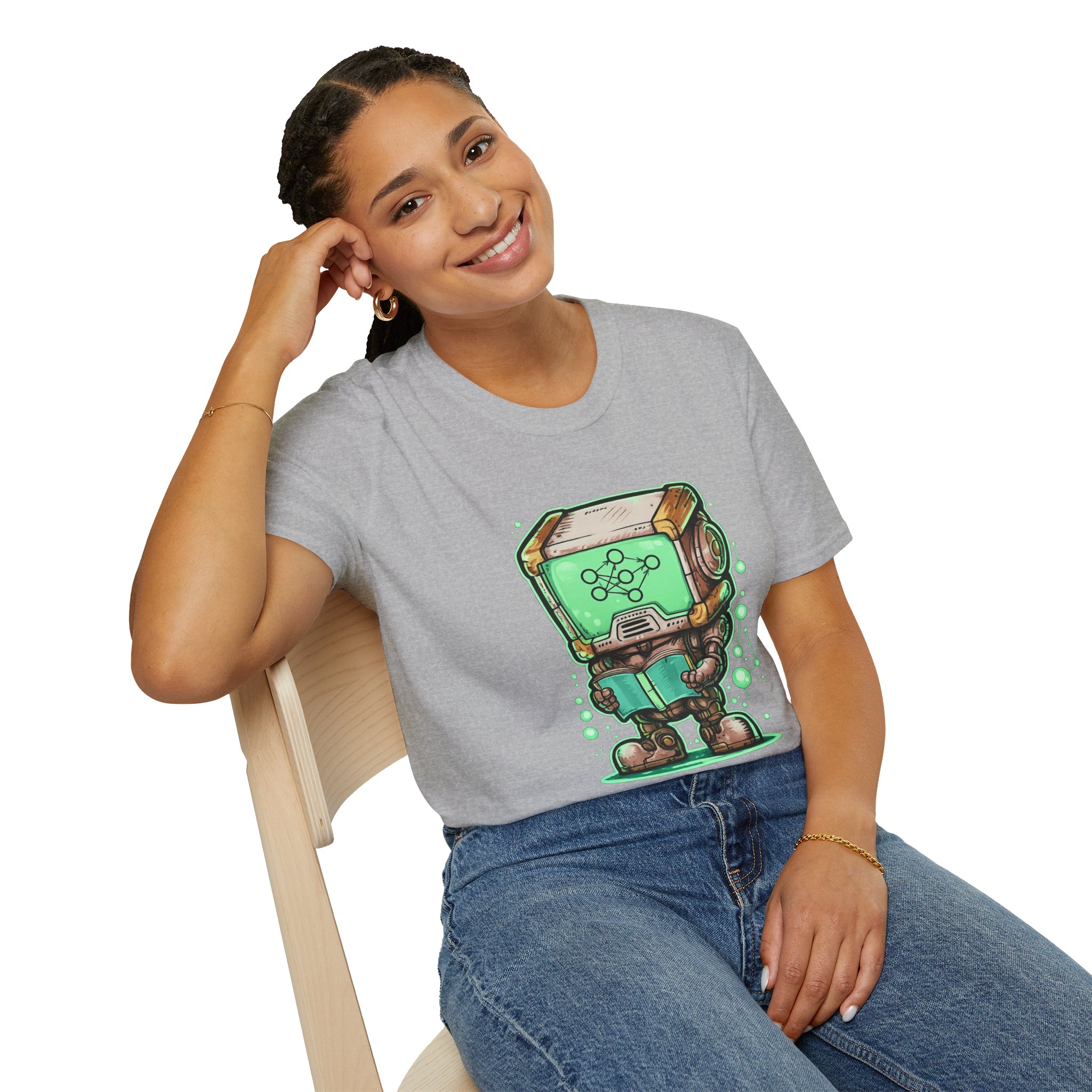 AI Robot Reading Tee | Neural Network Shirt for ML Engineers - Image 42