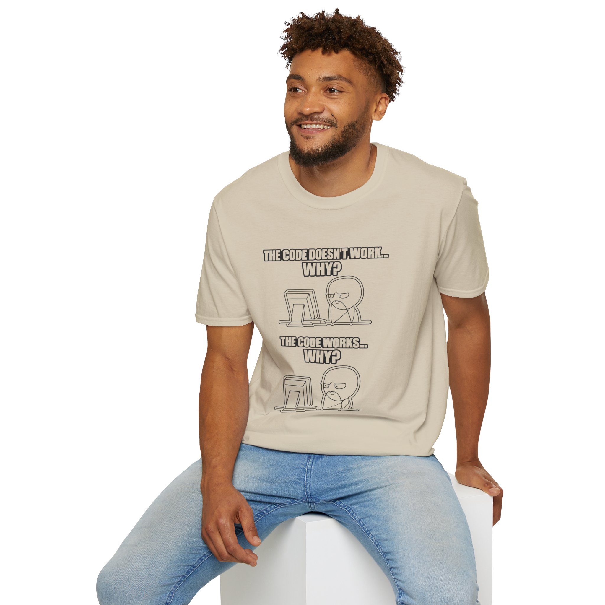 Now That Is a Powerful Cat — Funny AI Meme T-Shirt for Tech Nerds - Image 76