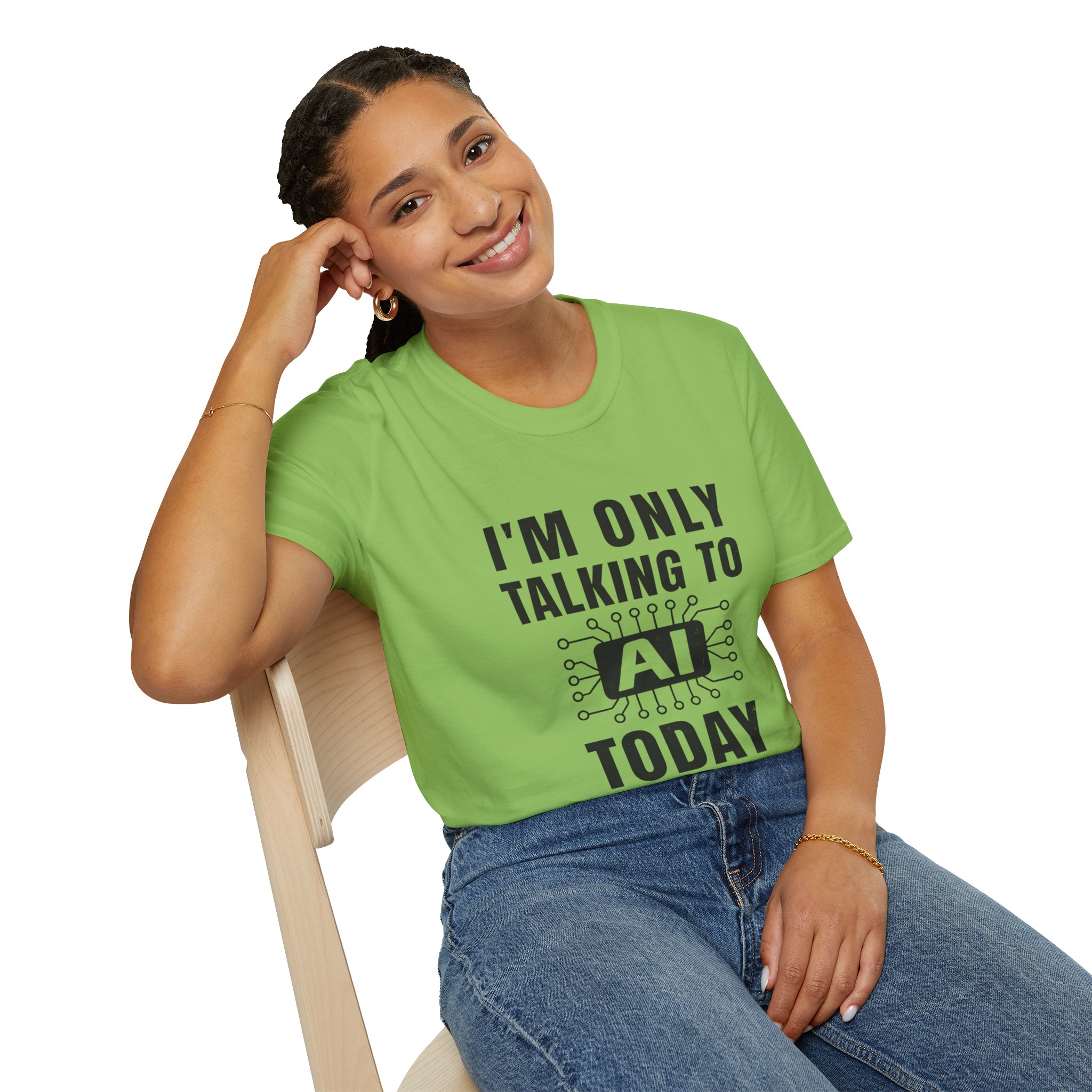 I'm Only Talking to AI Today Tee | Funny Introvert Tech Shirt - Image 78