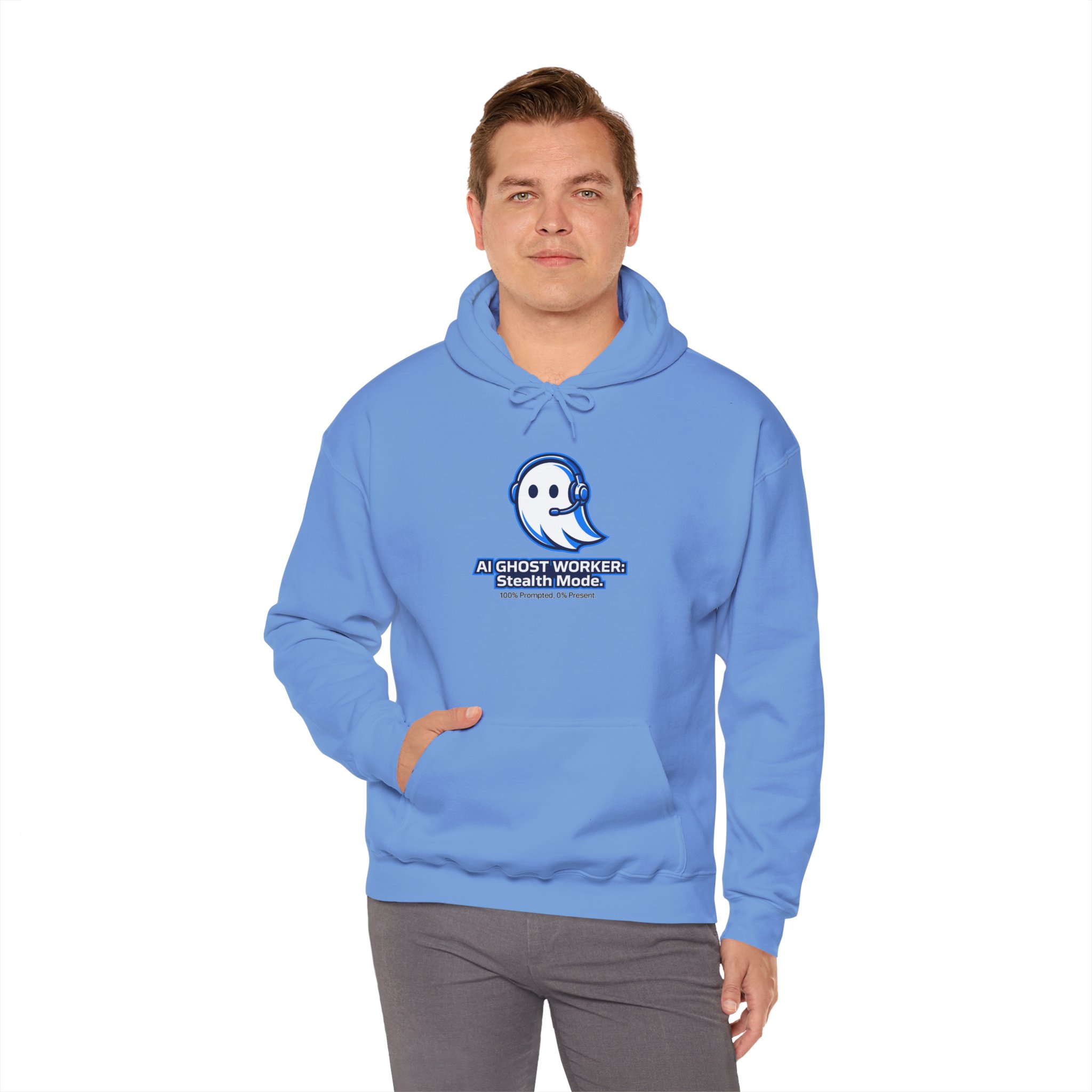 AI Ghost Worker Stealth Mode – 100% Prompted 0% Present Funny Hoodie - Image 81
